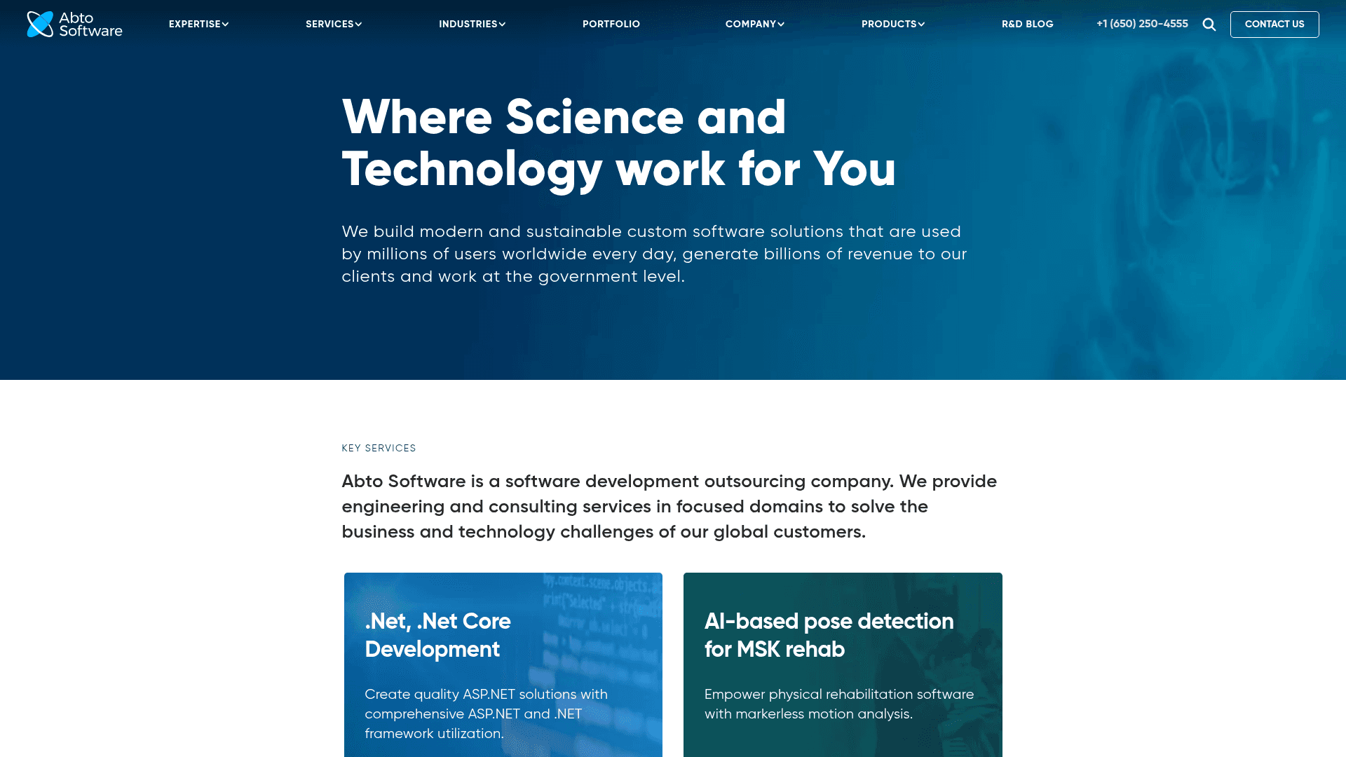 Abto Software website screenshot