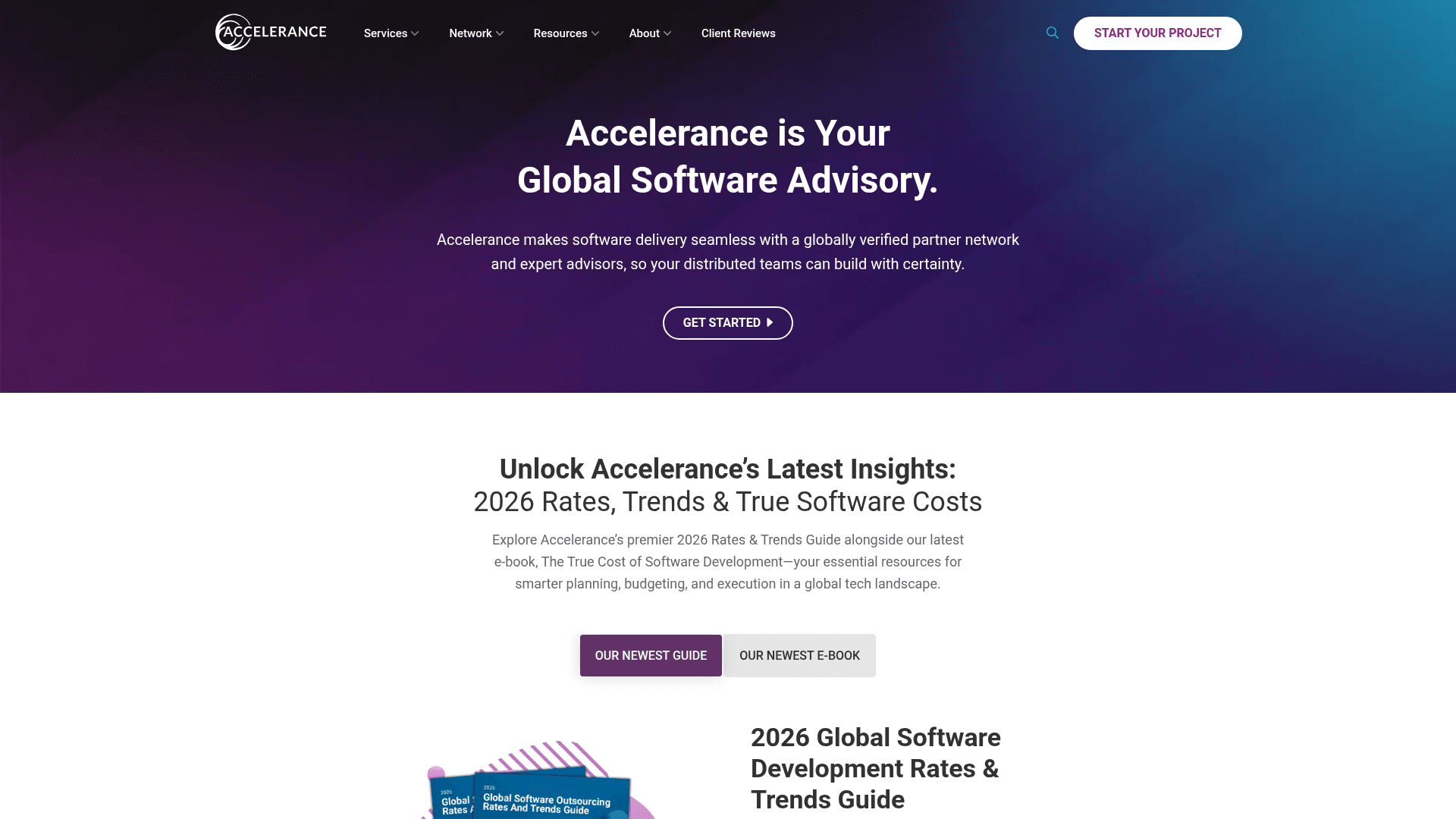 Accelerance website screenshot