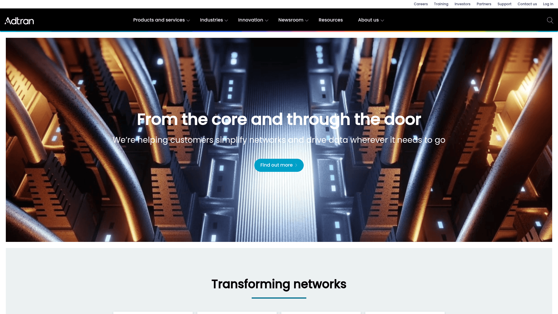 Adtran website screenshot