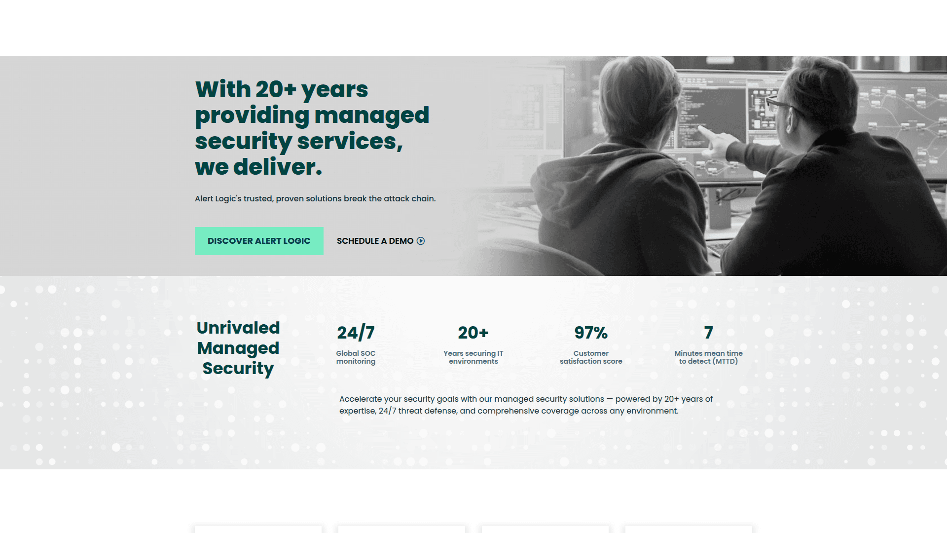 Alert Logic website screenshot