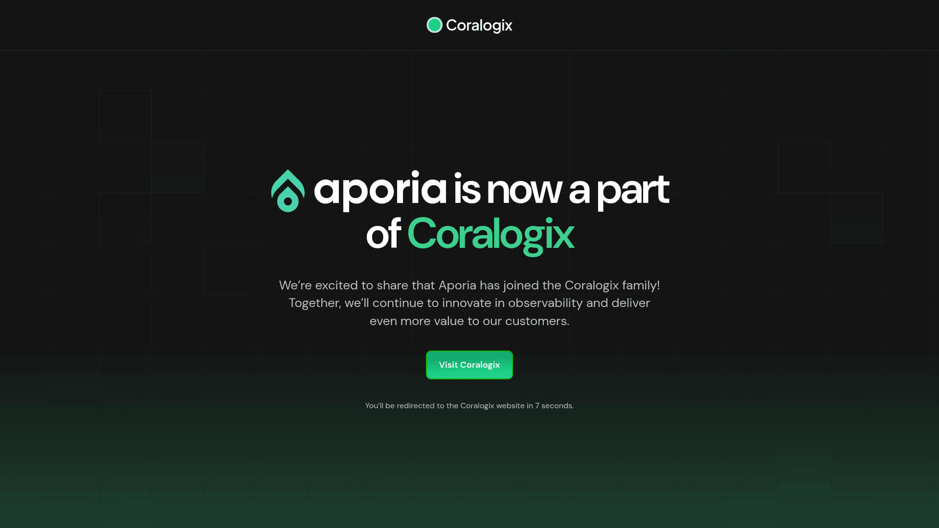 Aporia website screenshot