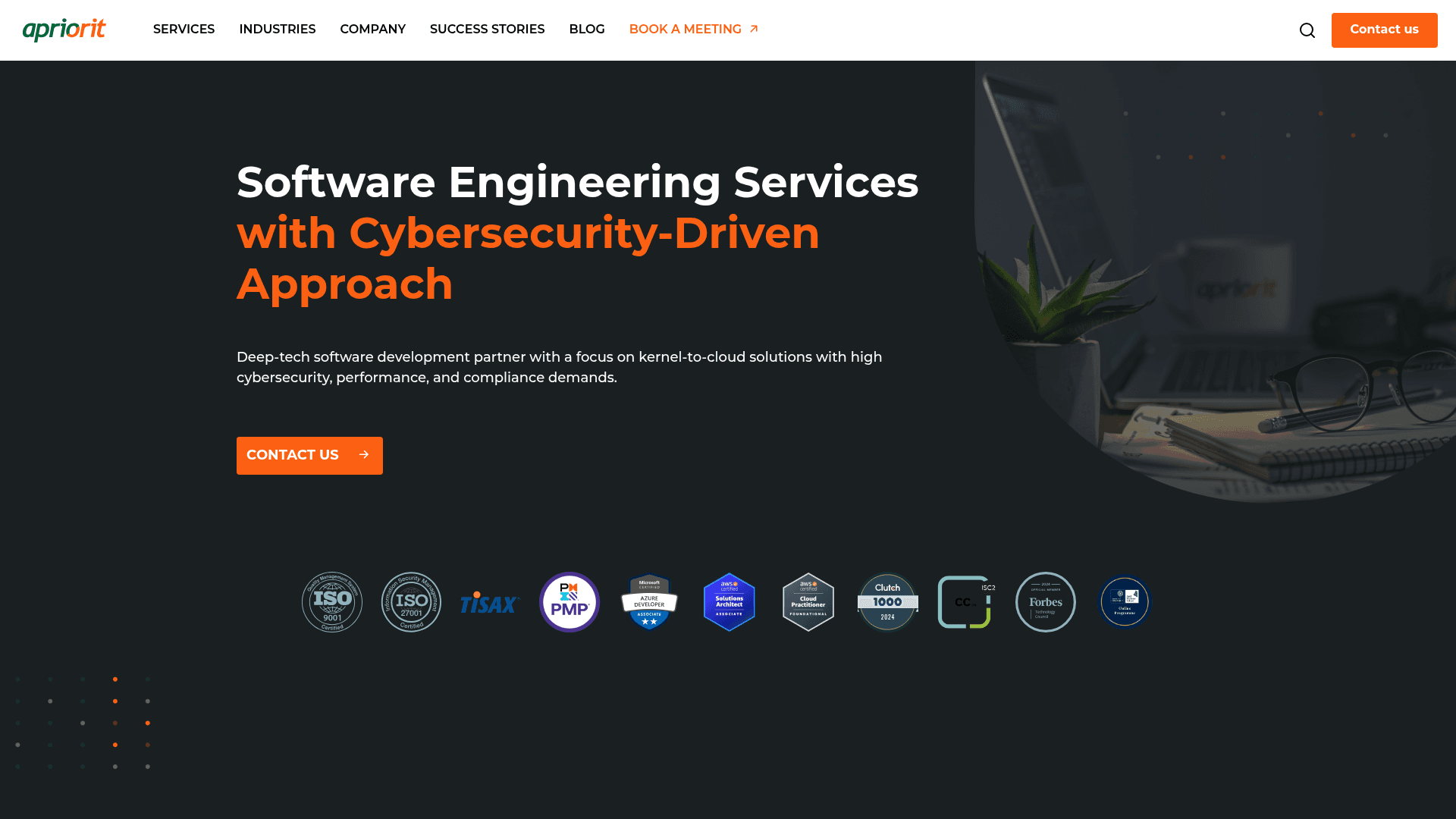 Apriorit website screenshot