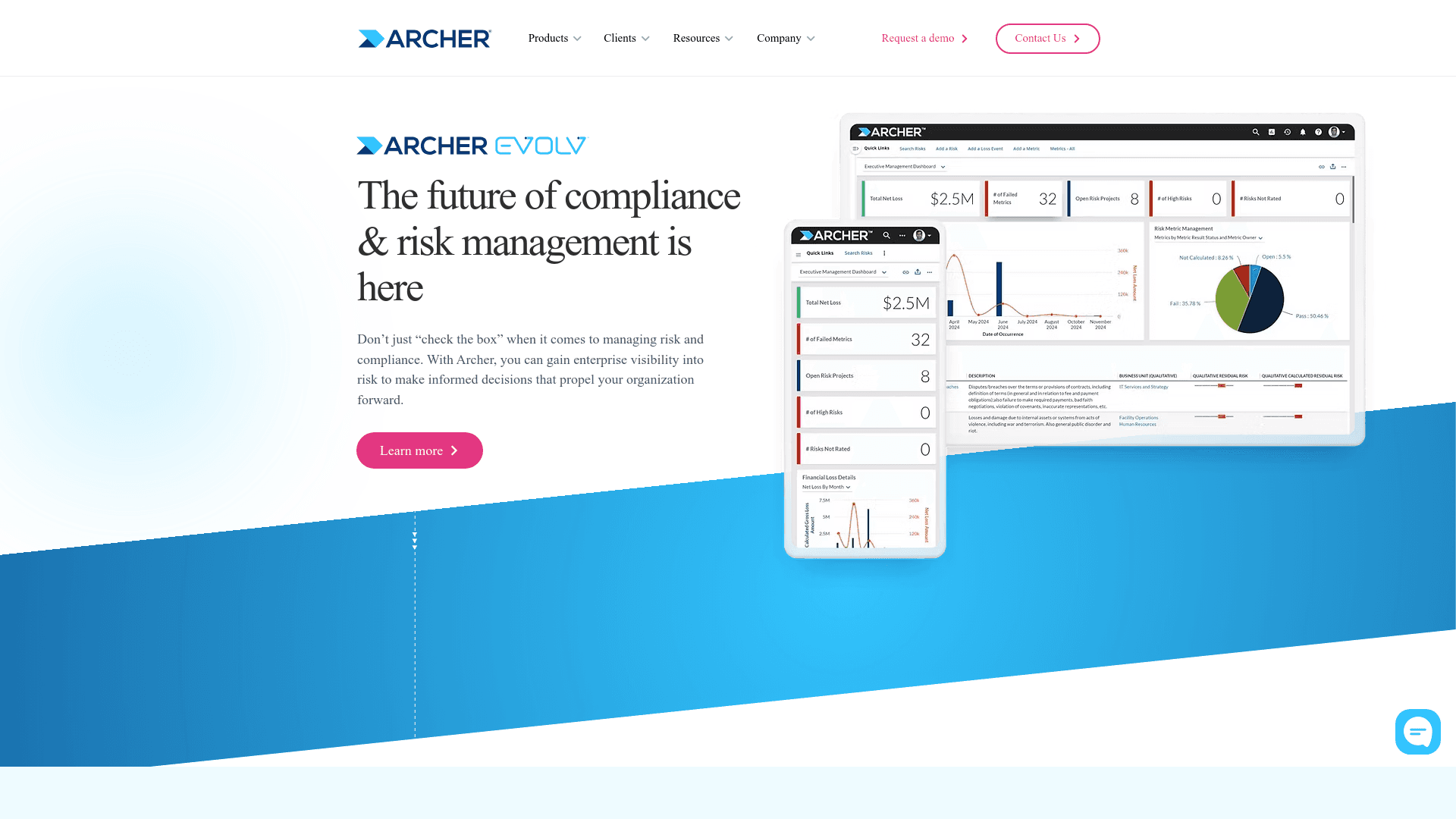 Archer (RSA) website screenshot