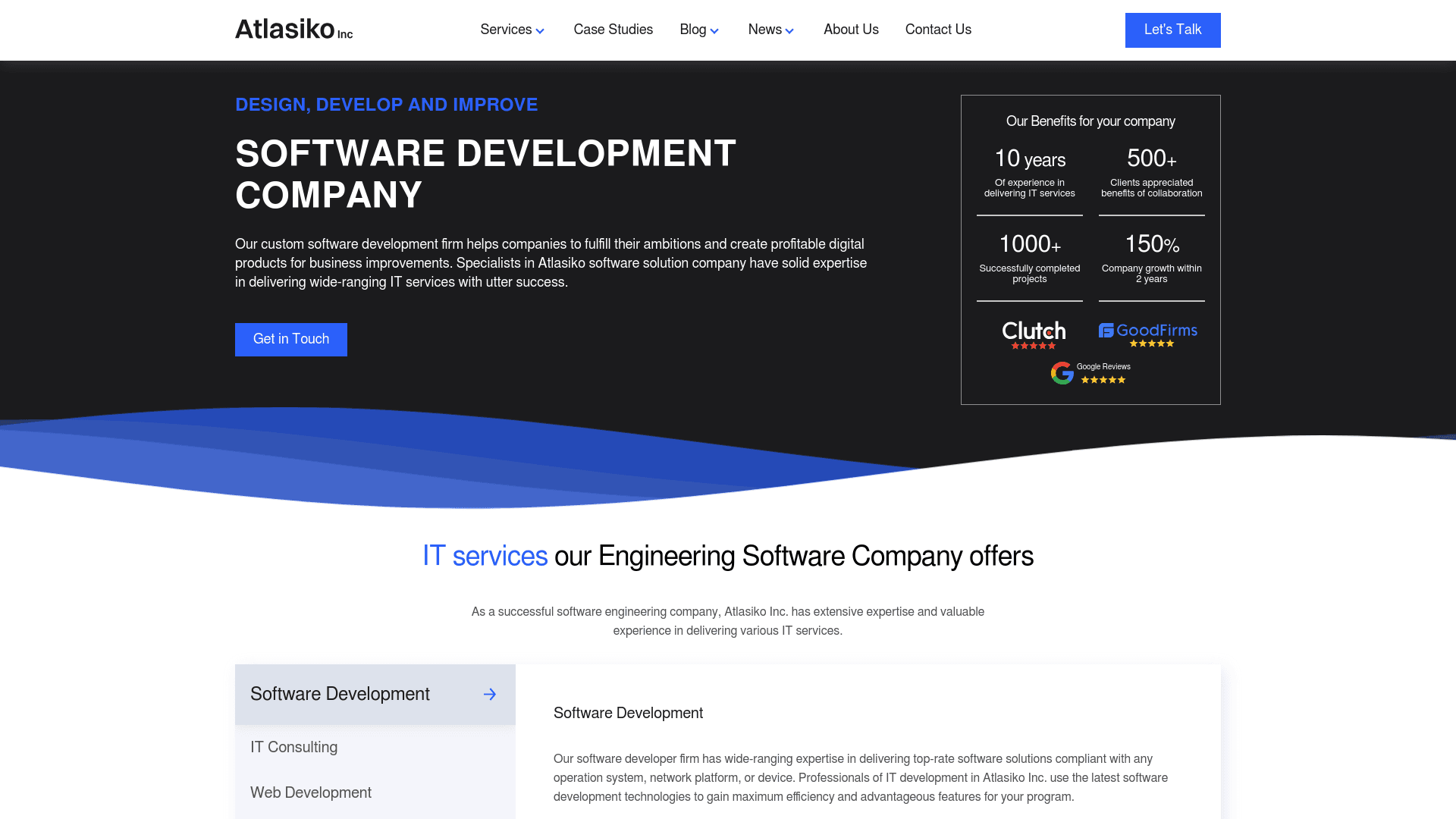 Atlasiko website screenshot