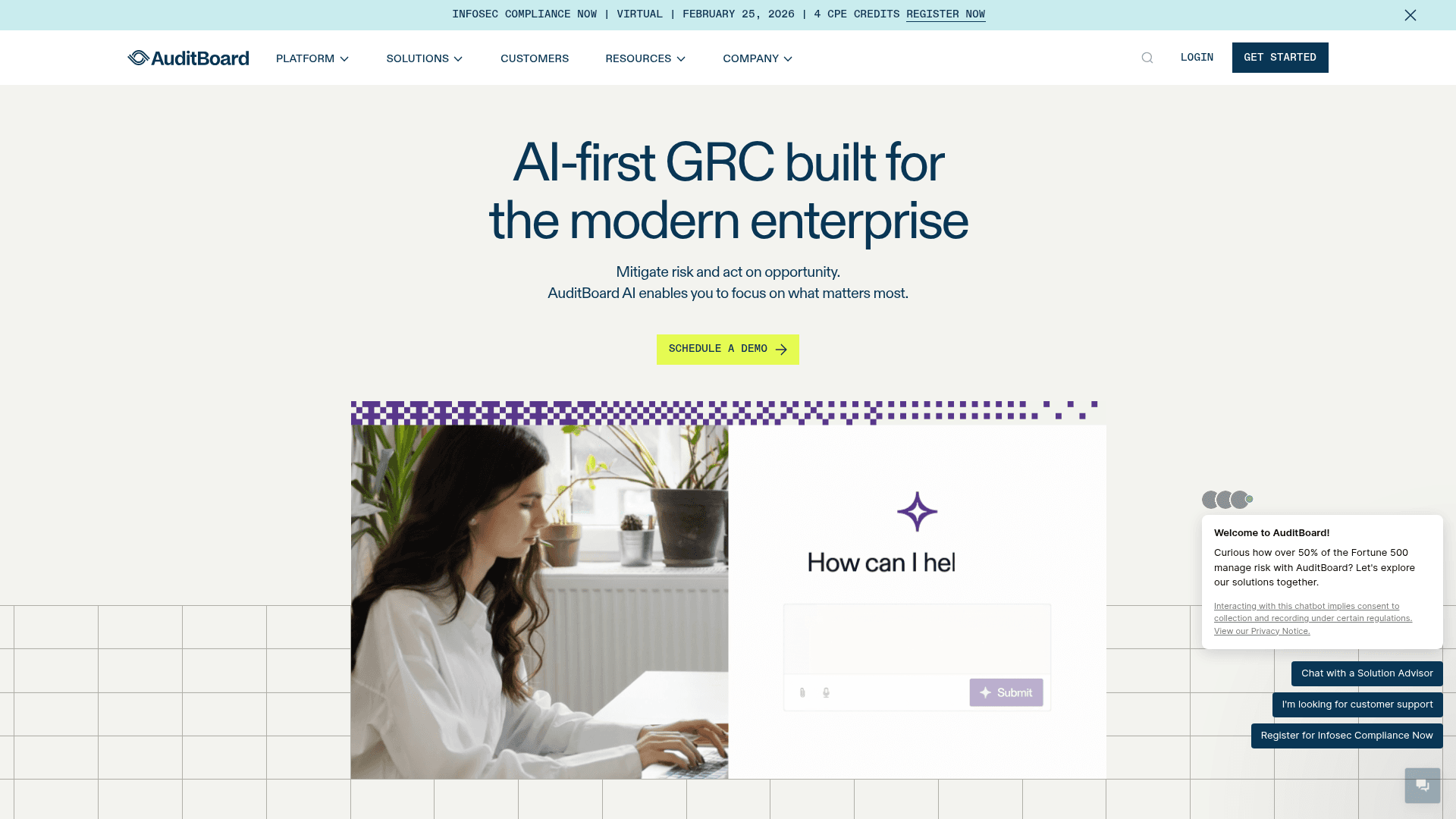 AuditBoard website screenshot