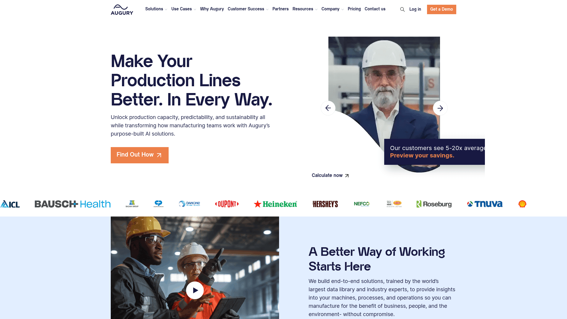 Augury website screenshot