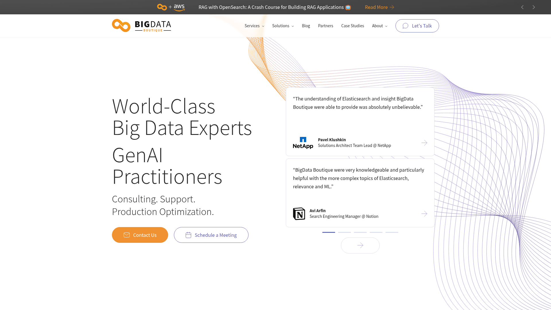 BigData Boutique website screenshot