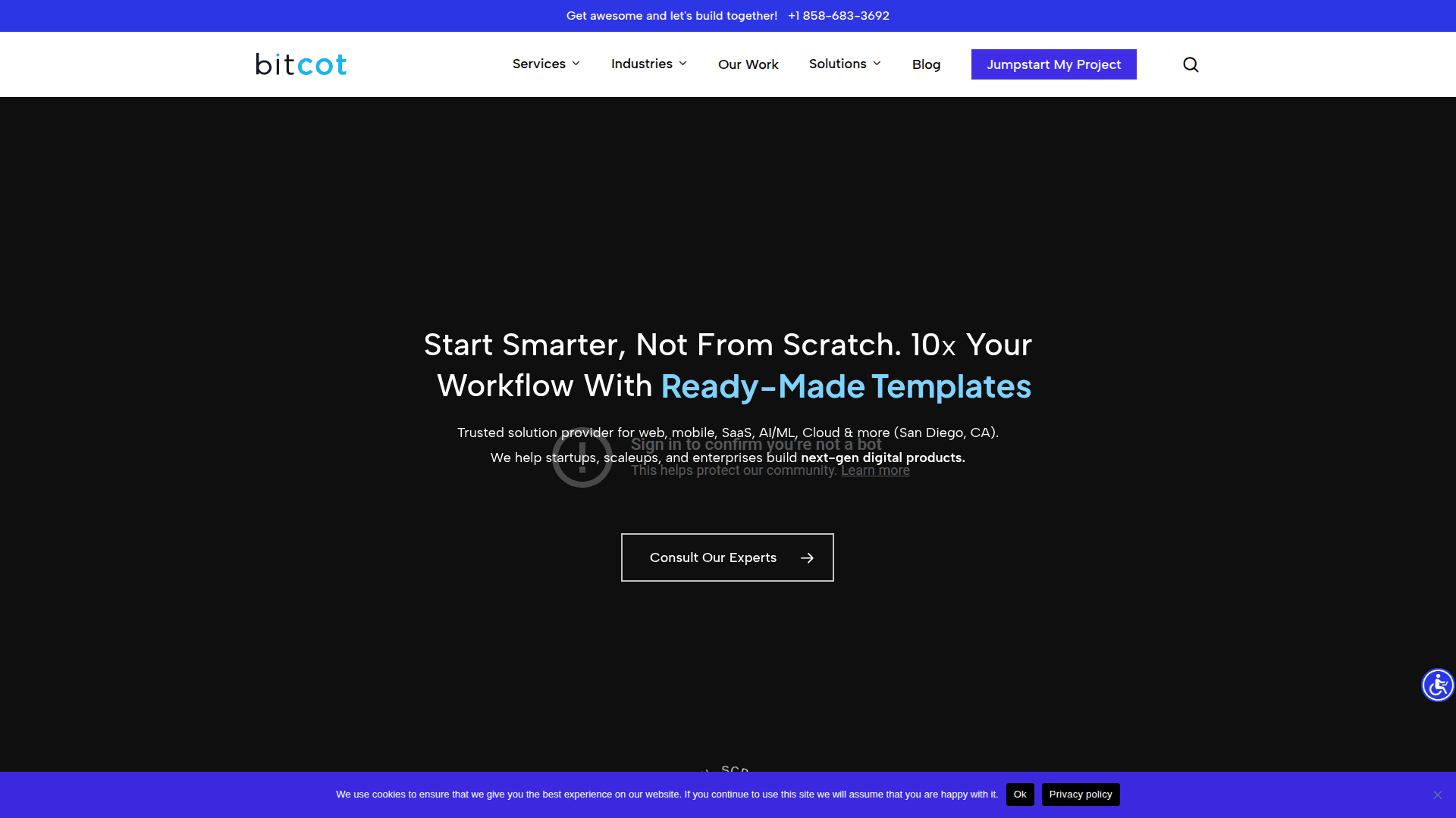 Bitcot website screenshot