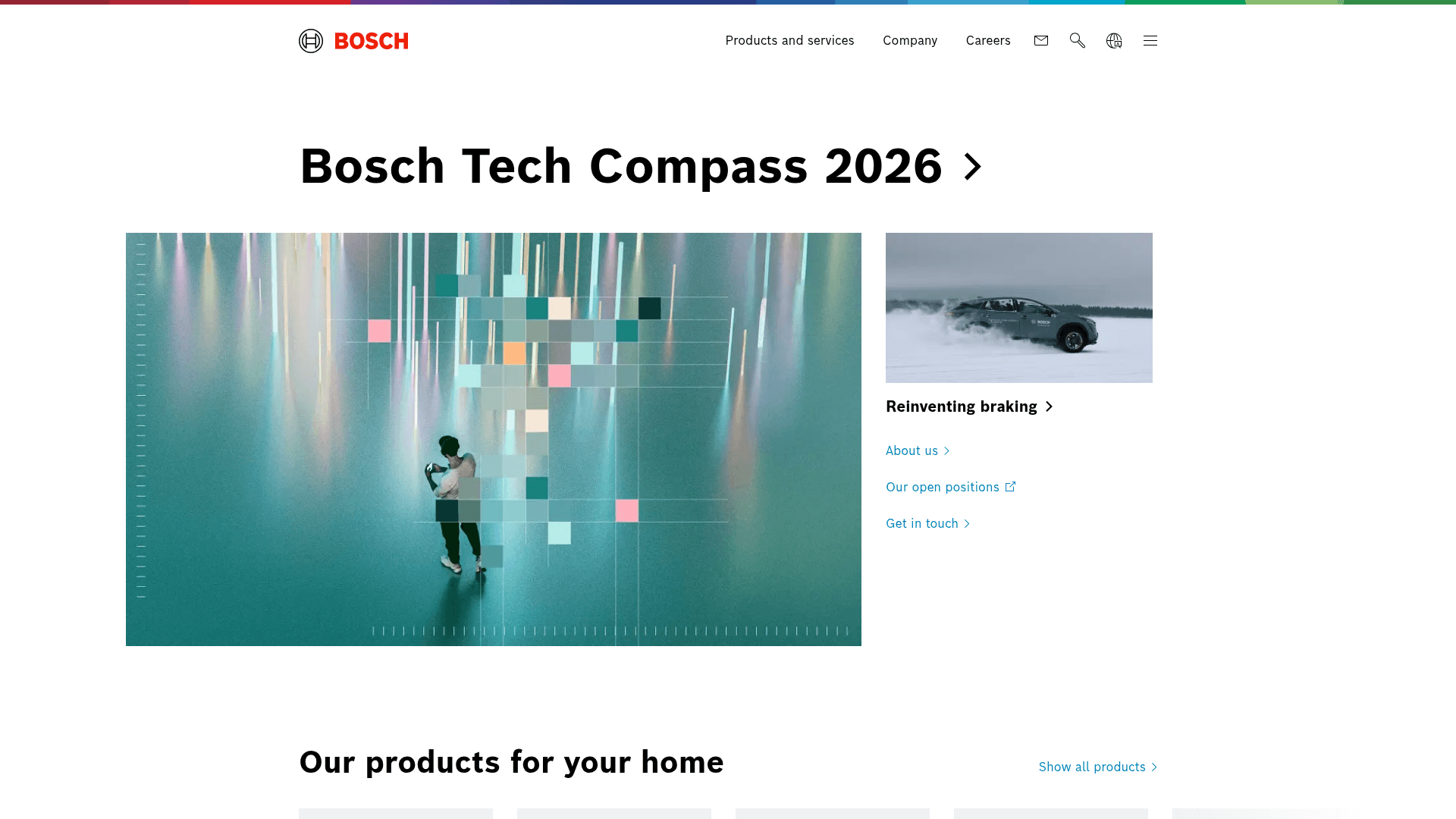Bosch Rexroth website screenshot