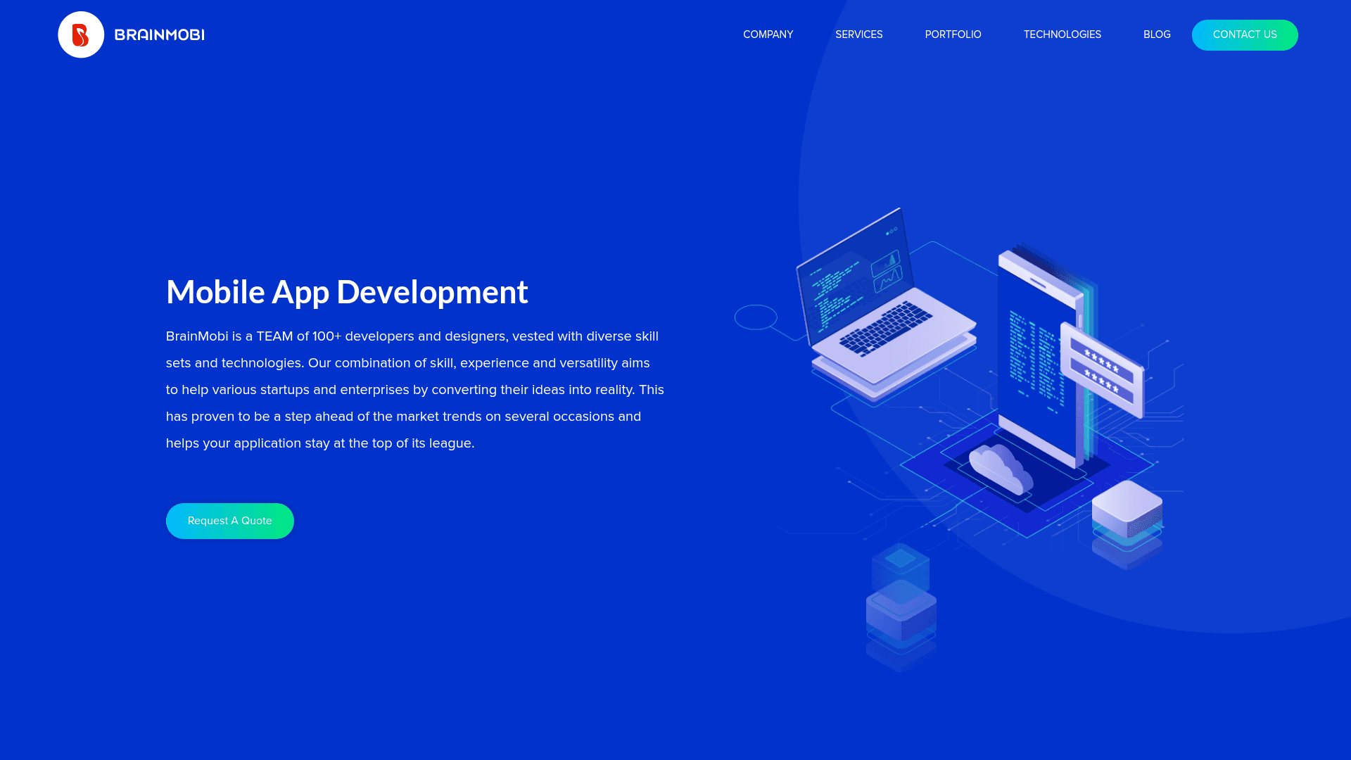 BrainMobi website screenshot
