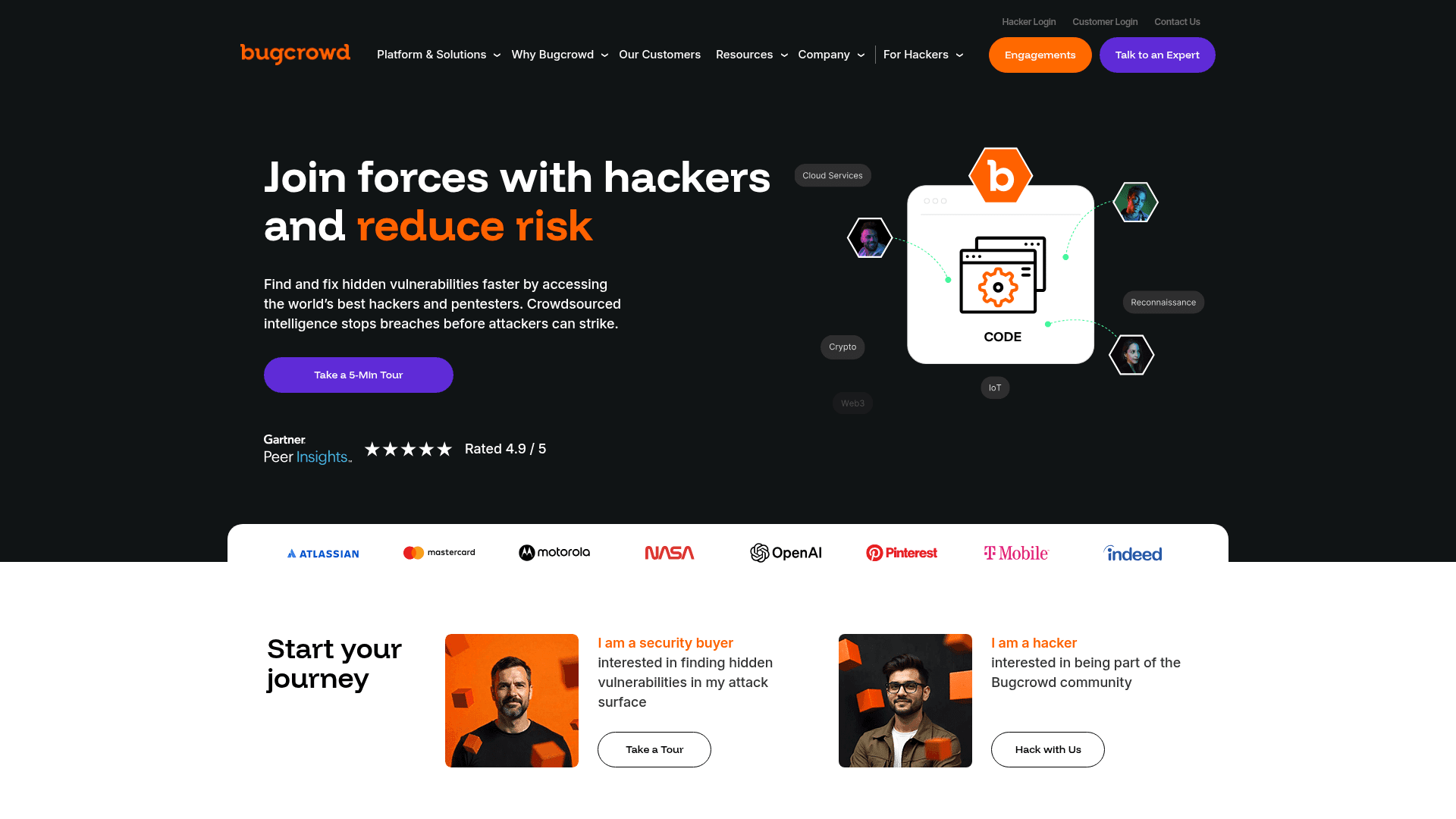Bugcrowd website screenshot