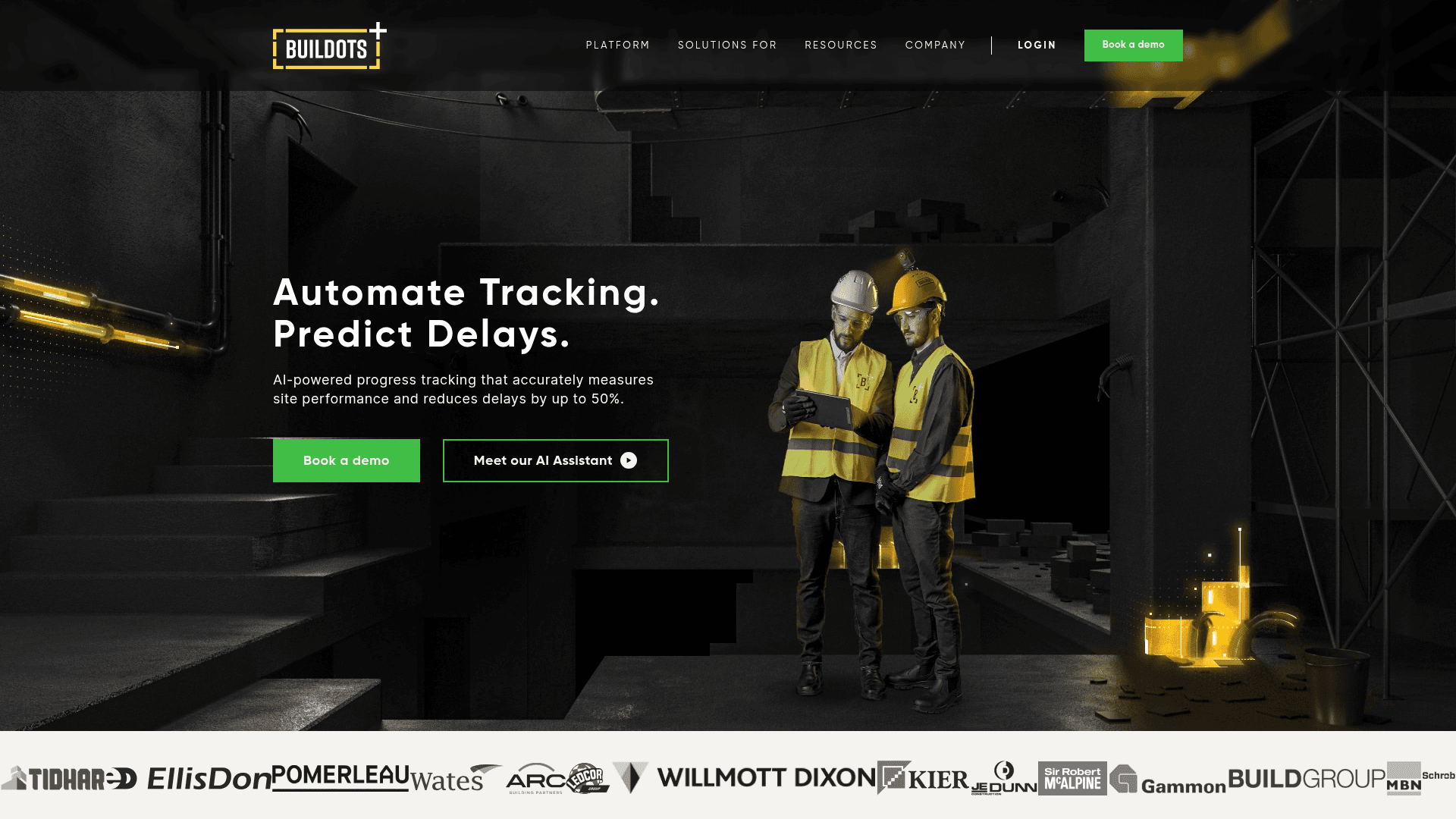 Buildots website screenshot