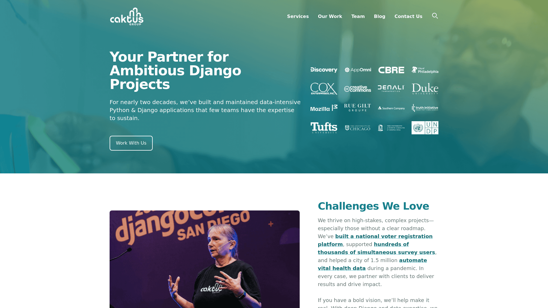 Caktus Group website screenshot