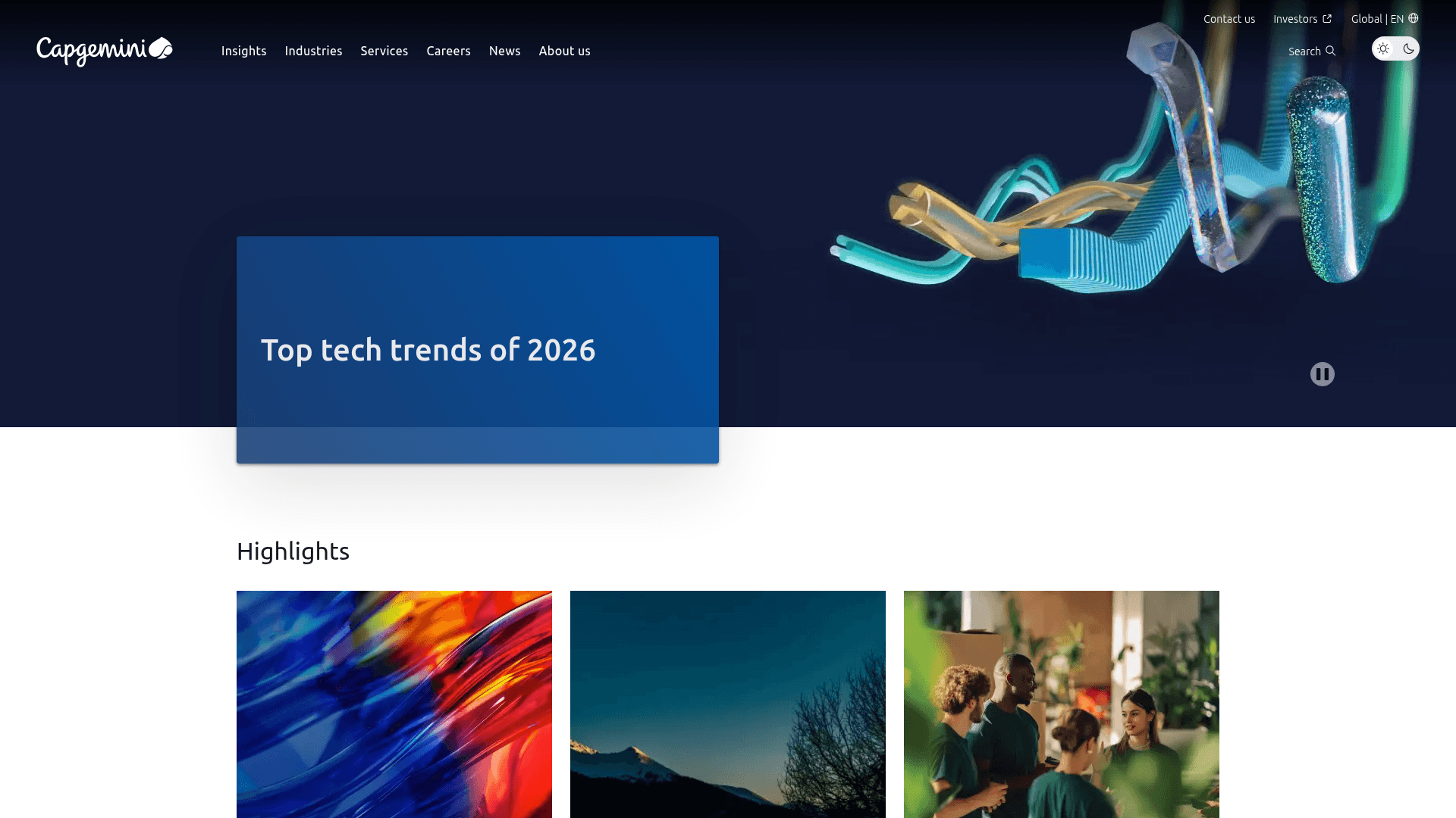 Capgemini website screenshot