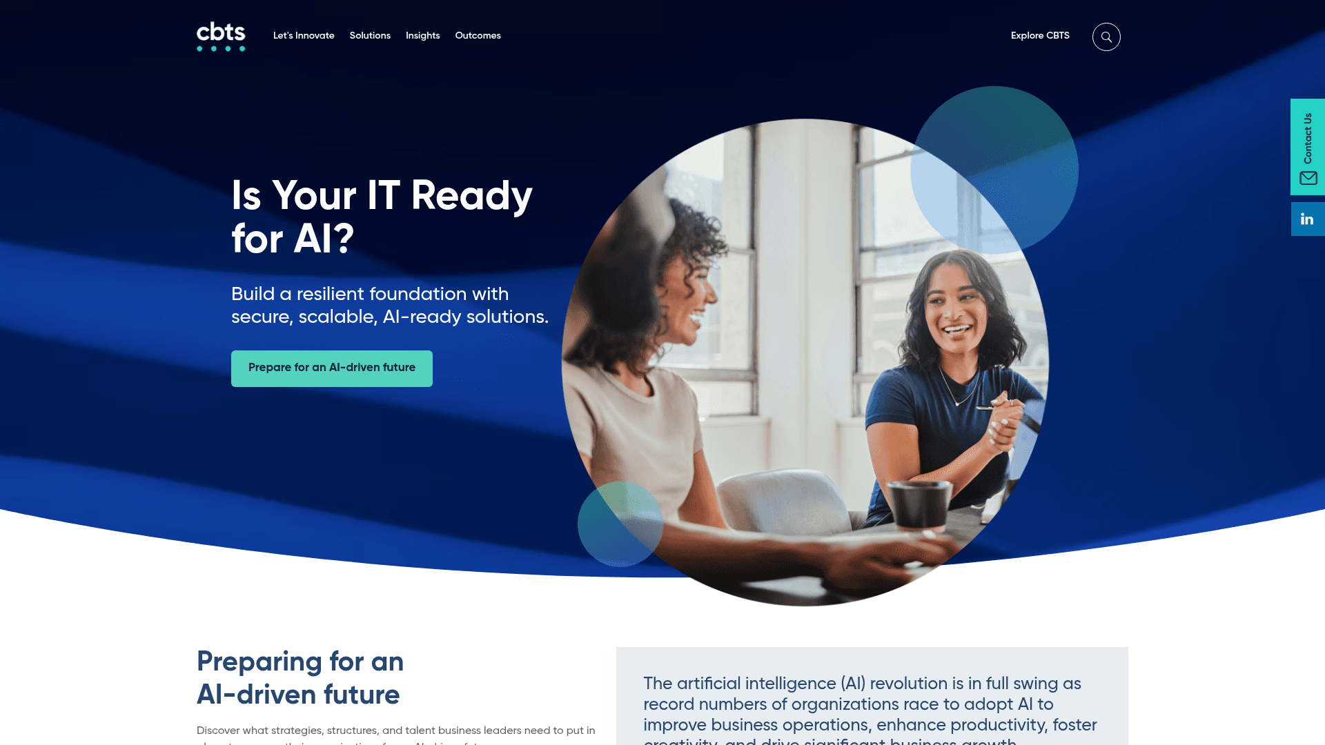 CBTS website screenshot