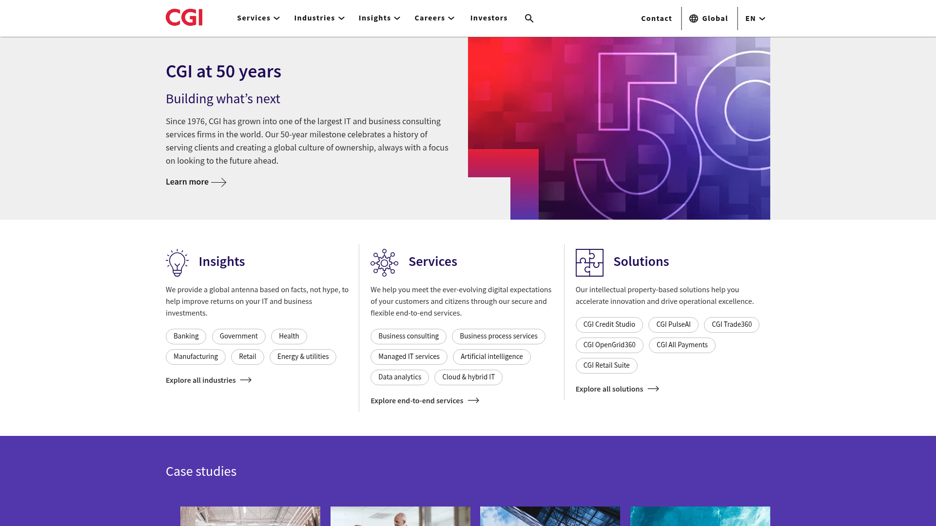 CGI website screenshot