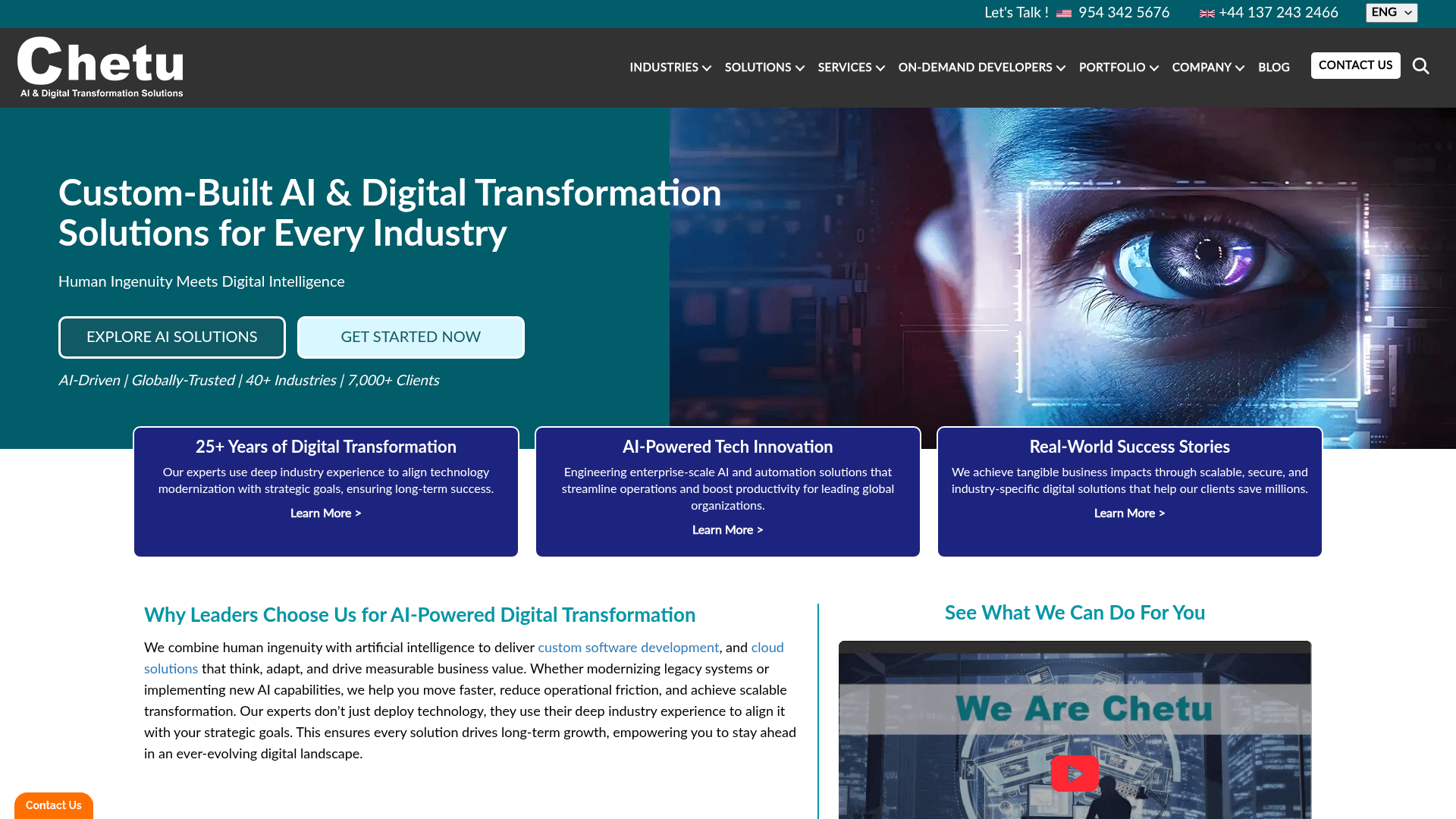 Chetu website screenshot