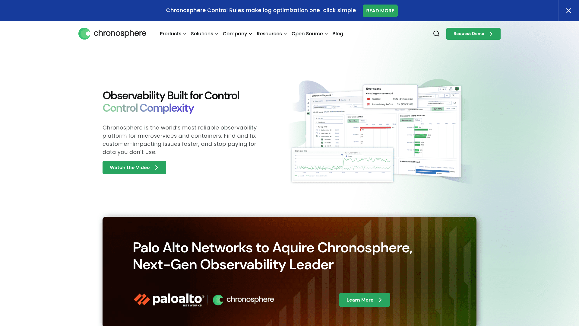 Chronosphere website screenshot