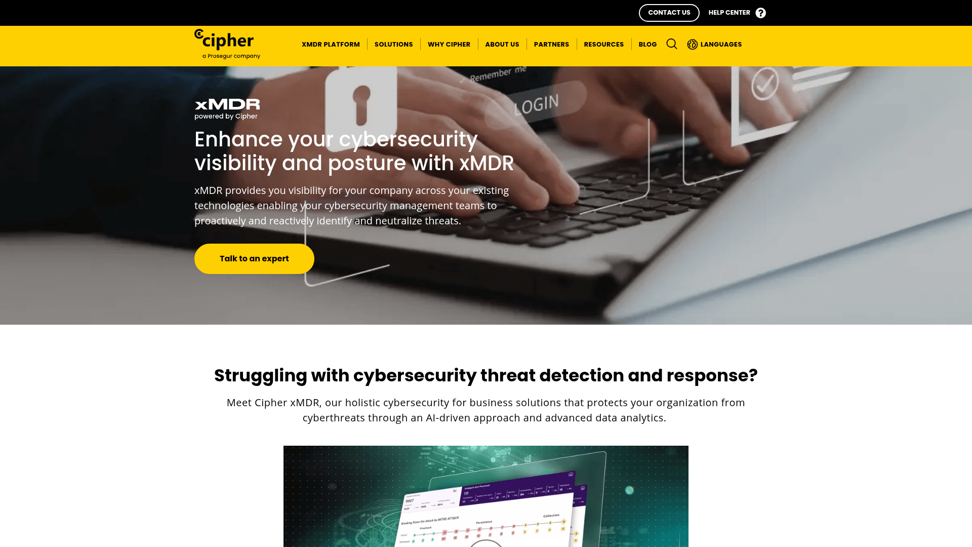 Cipher (Prosegur) website screenshot