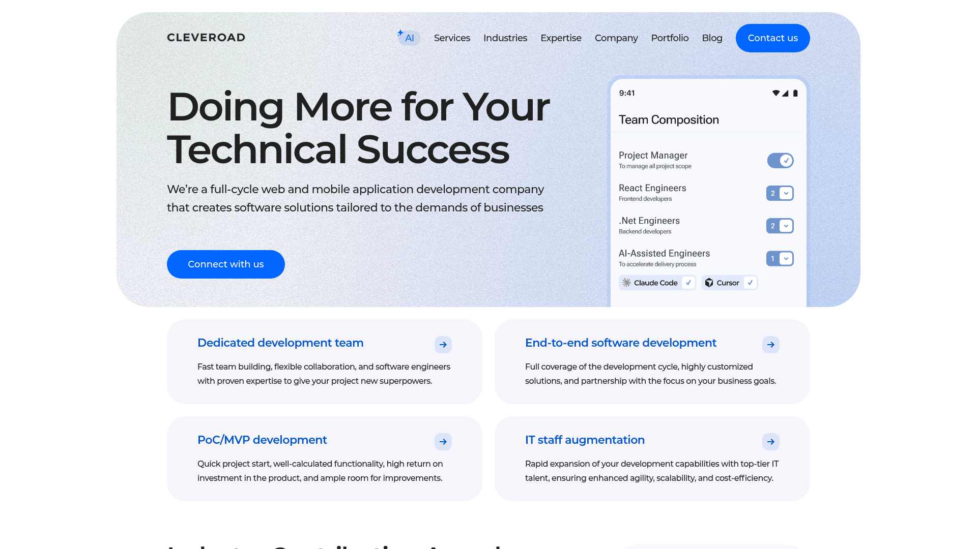 Cleveroad website screenshot