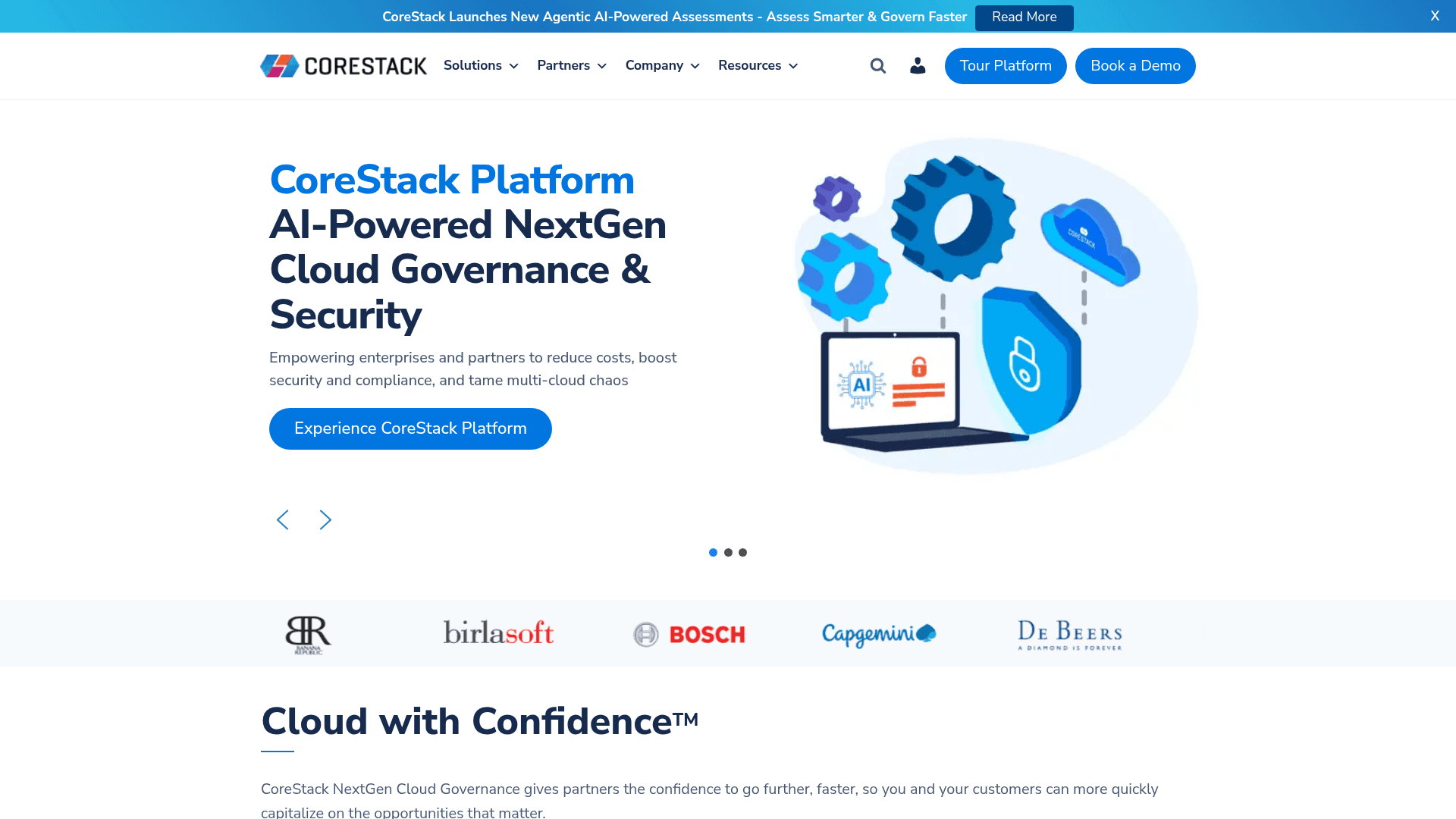 CoreStack website screenshot