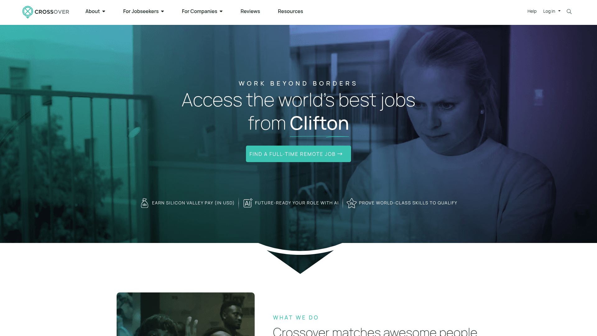 Crossover website screenshot