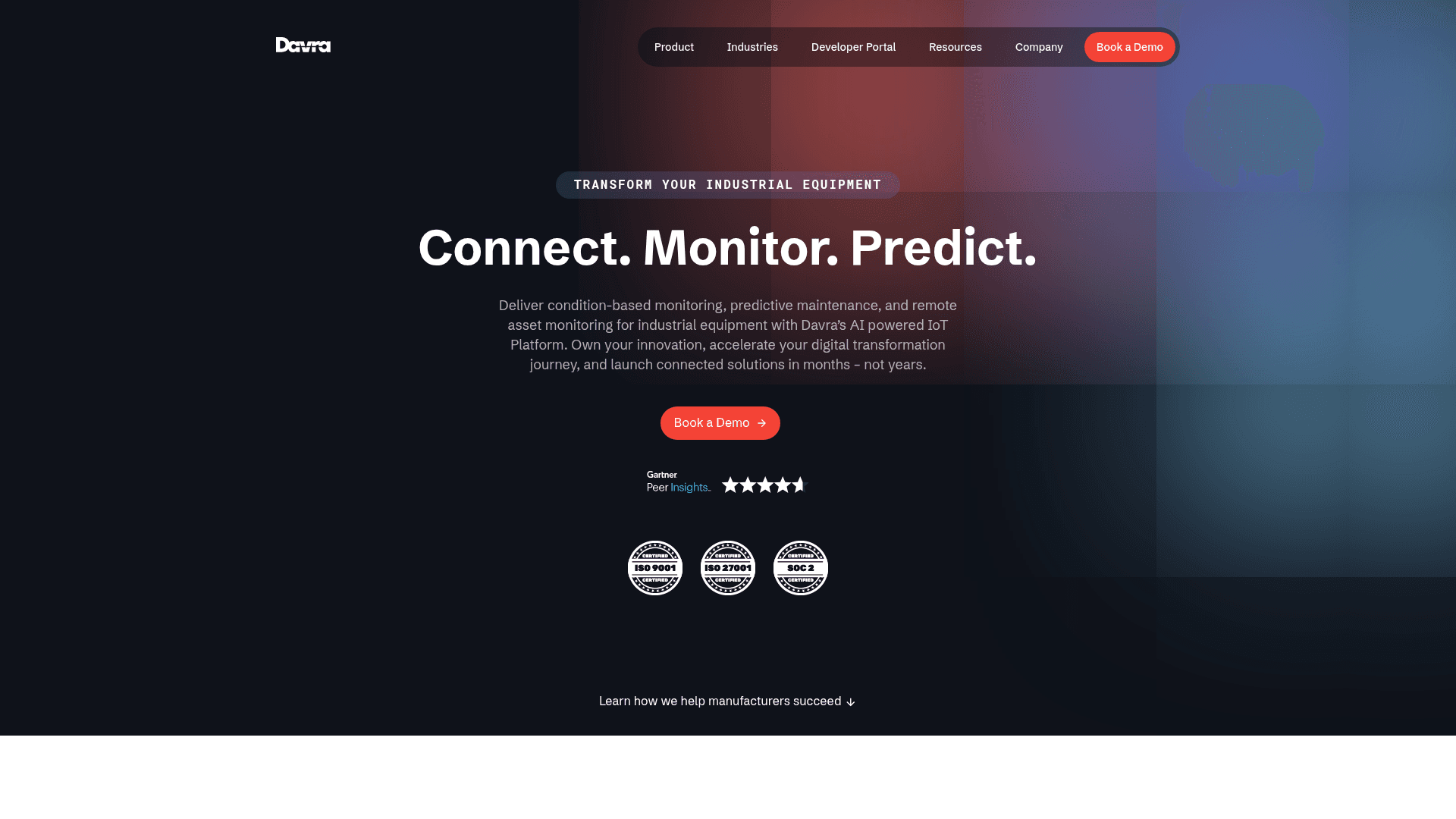 Davra website screenshot