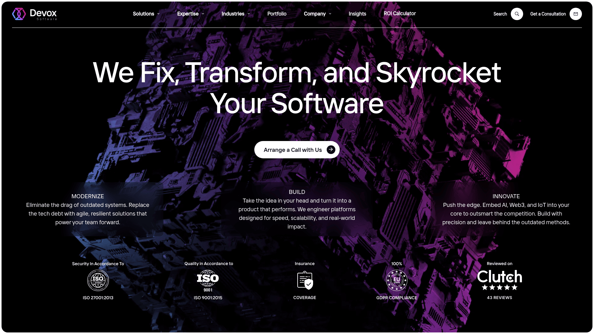 Devox Software website screenshot