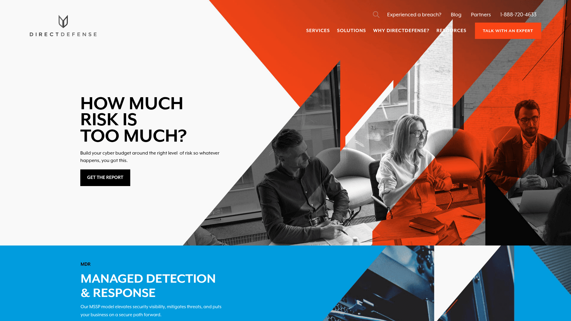 DirectDefense website screenshot