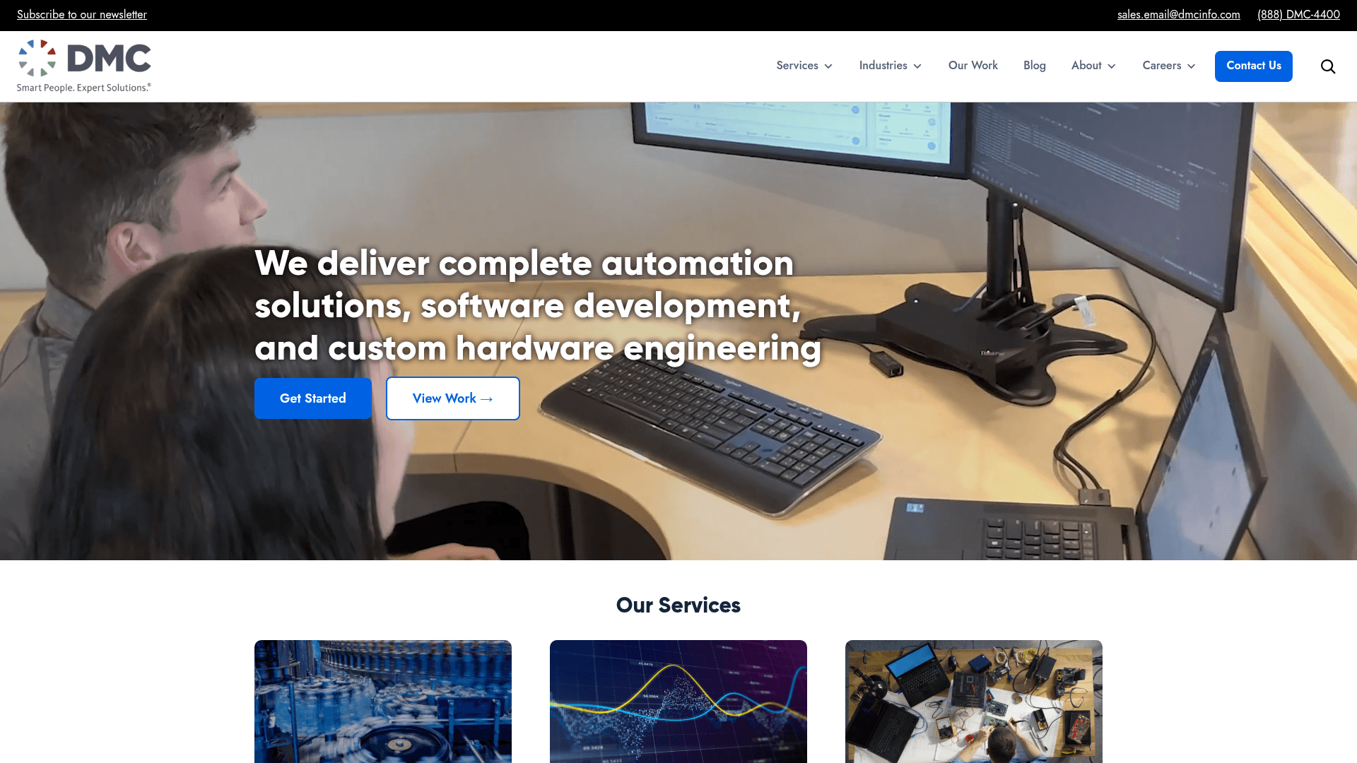 DMC Inc website screenshot