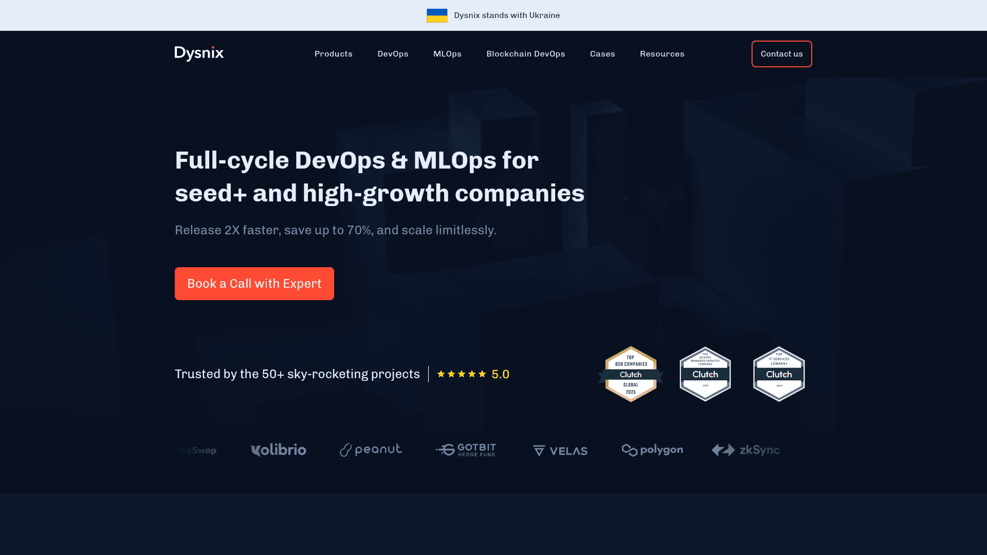 Dysnix website screenshot