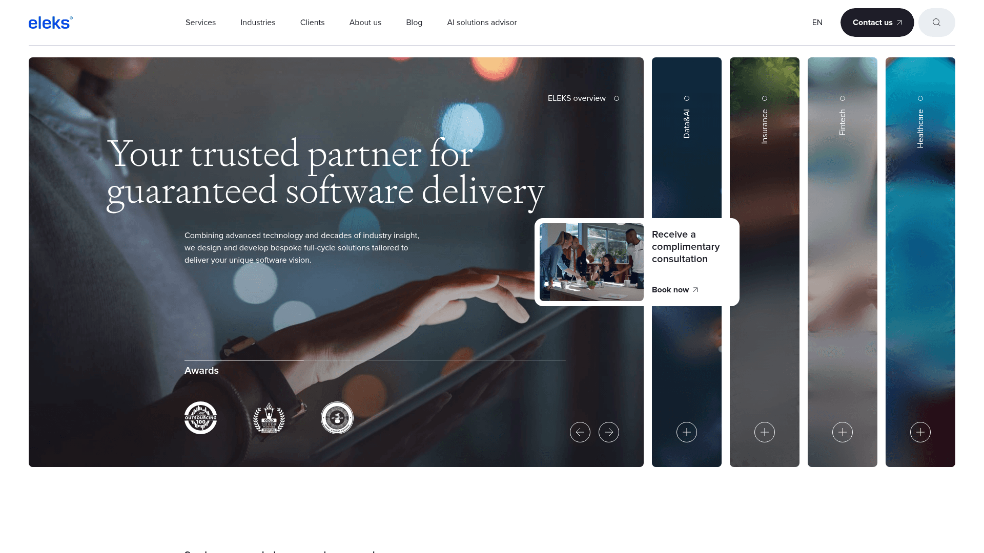 ELEKS website screenshot