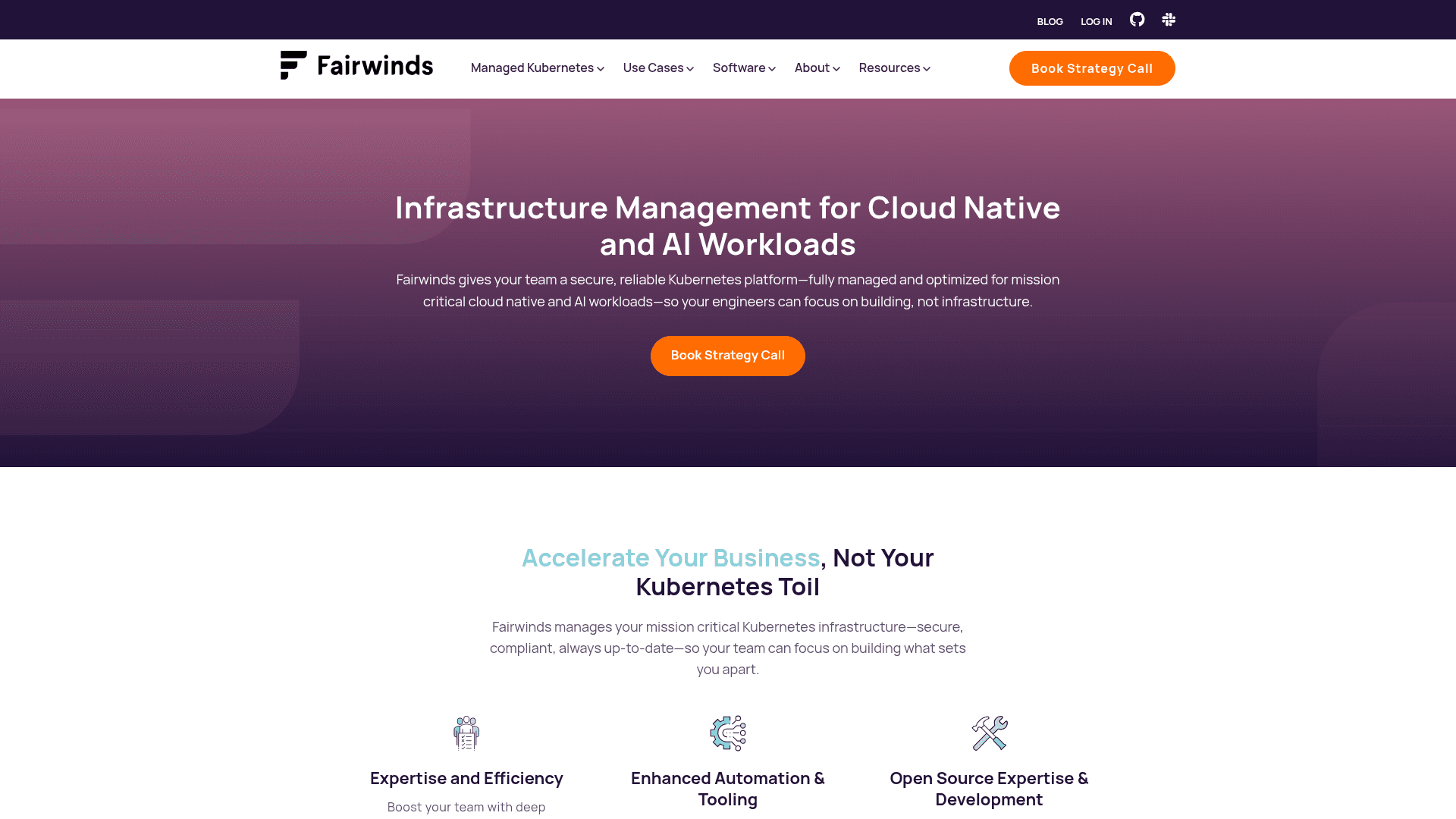 Fairwinds website screenshot