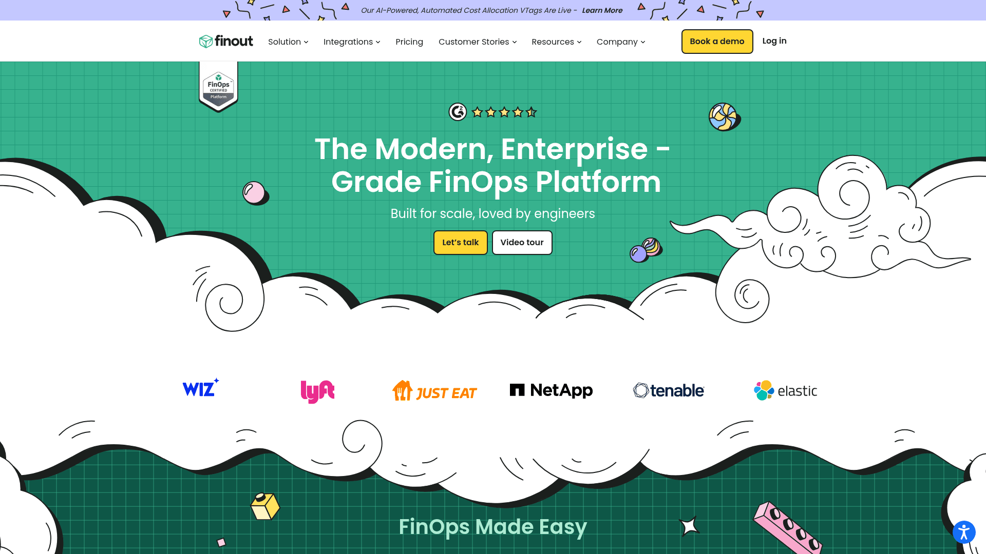 Finout website screenshot