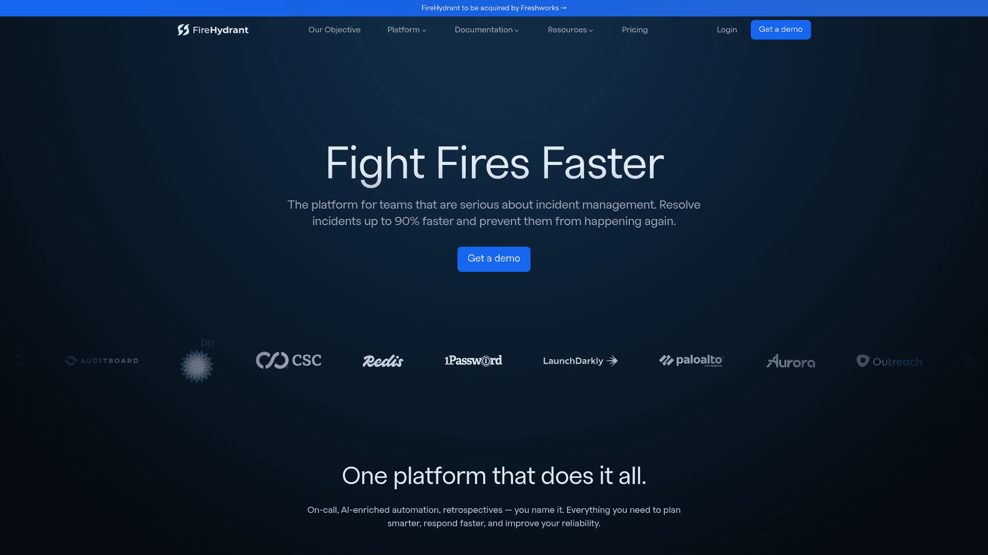 FireHydrant website screenshot