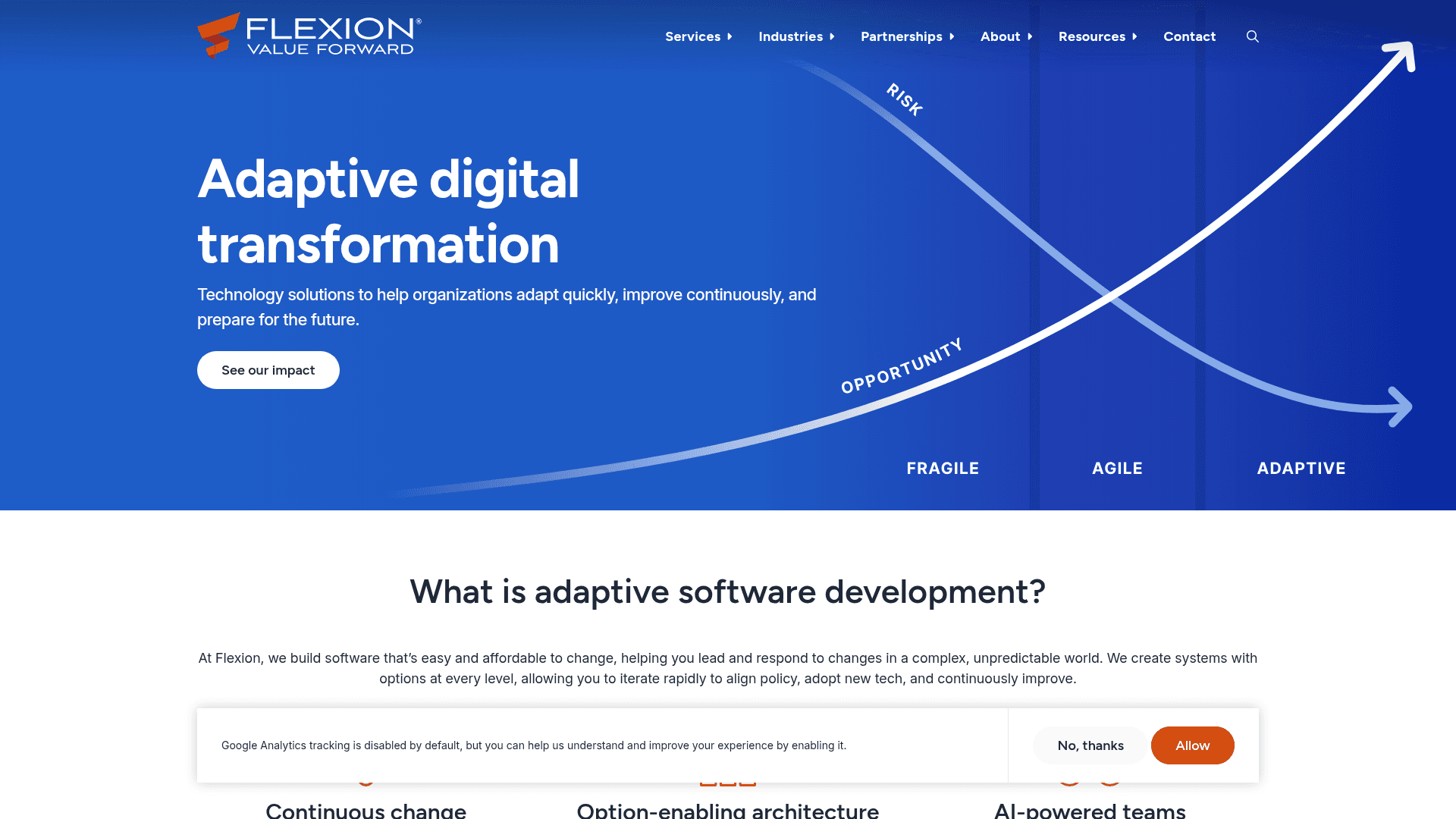 Flexion website screenshot