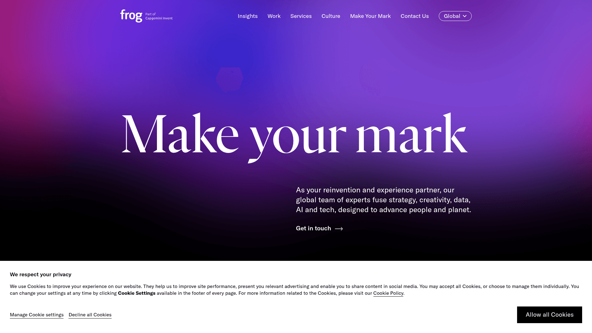 Frog Design website screenshot