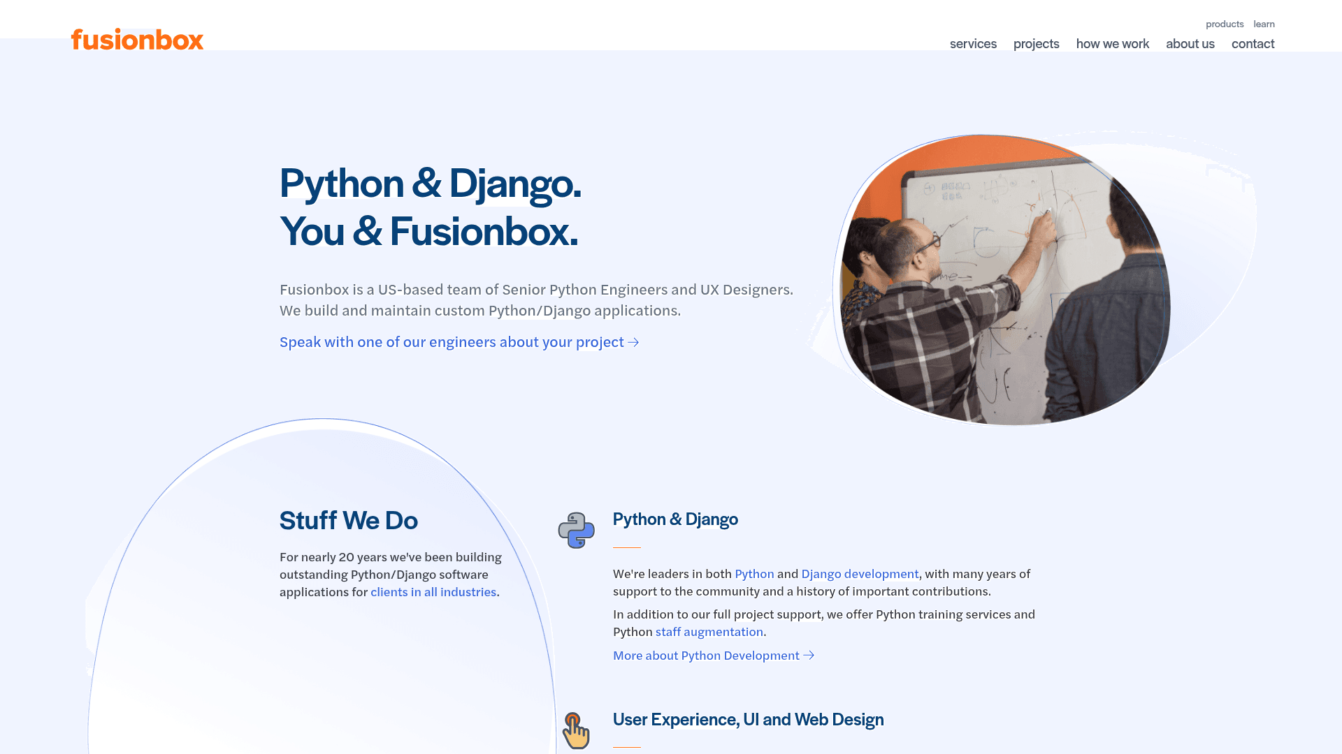 Fusionbox website screenshot