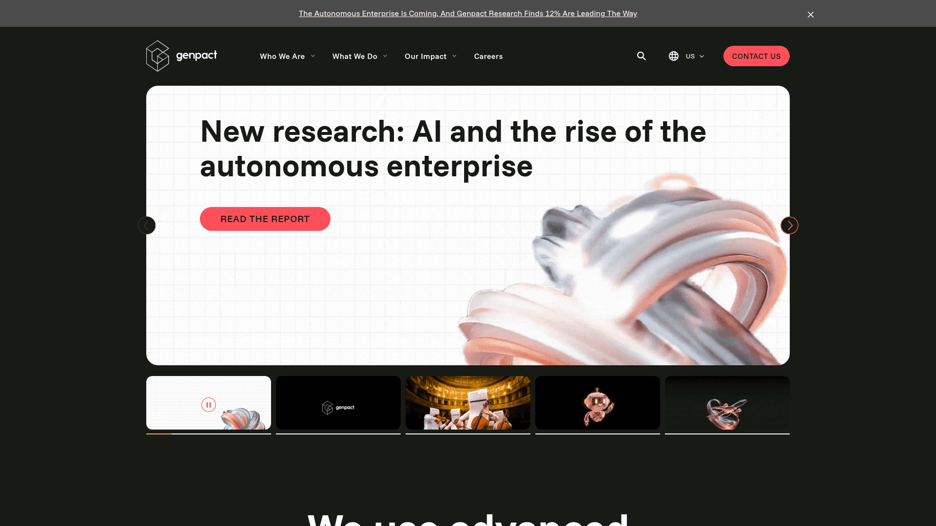 Genpact website screenshot