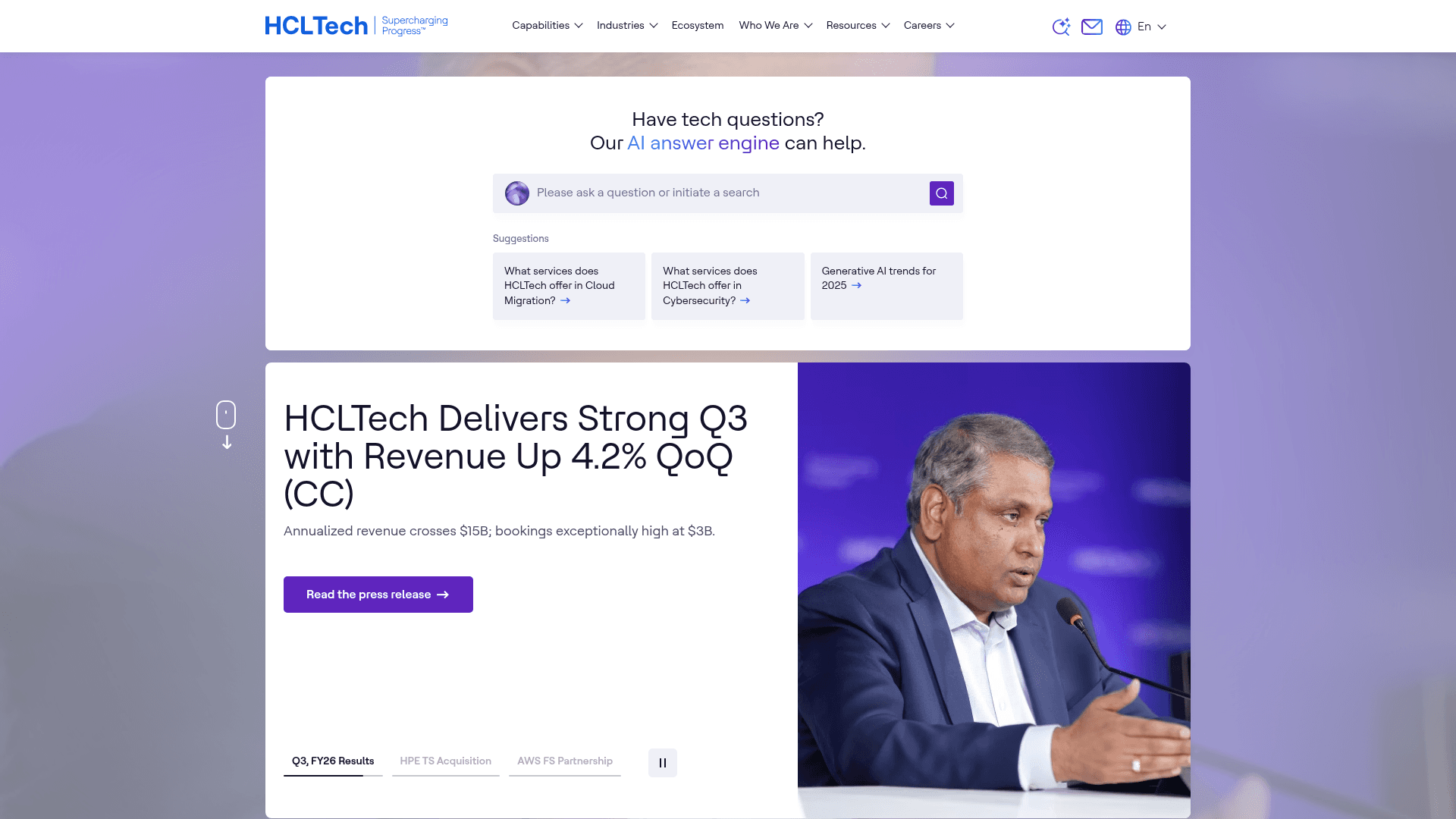 HCLTech website screenshot