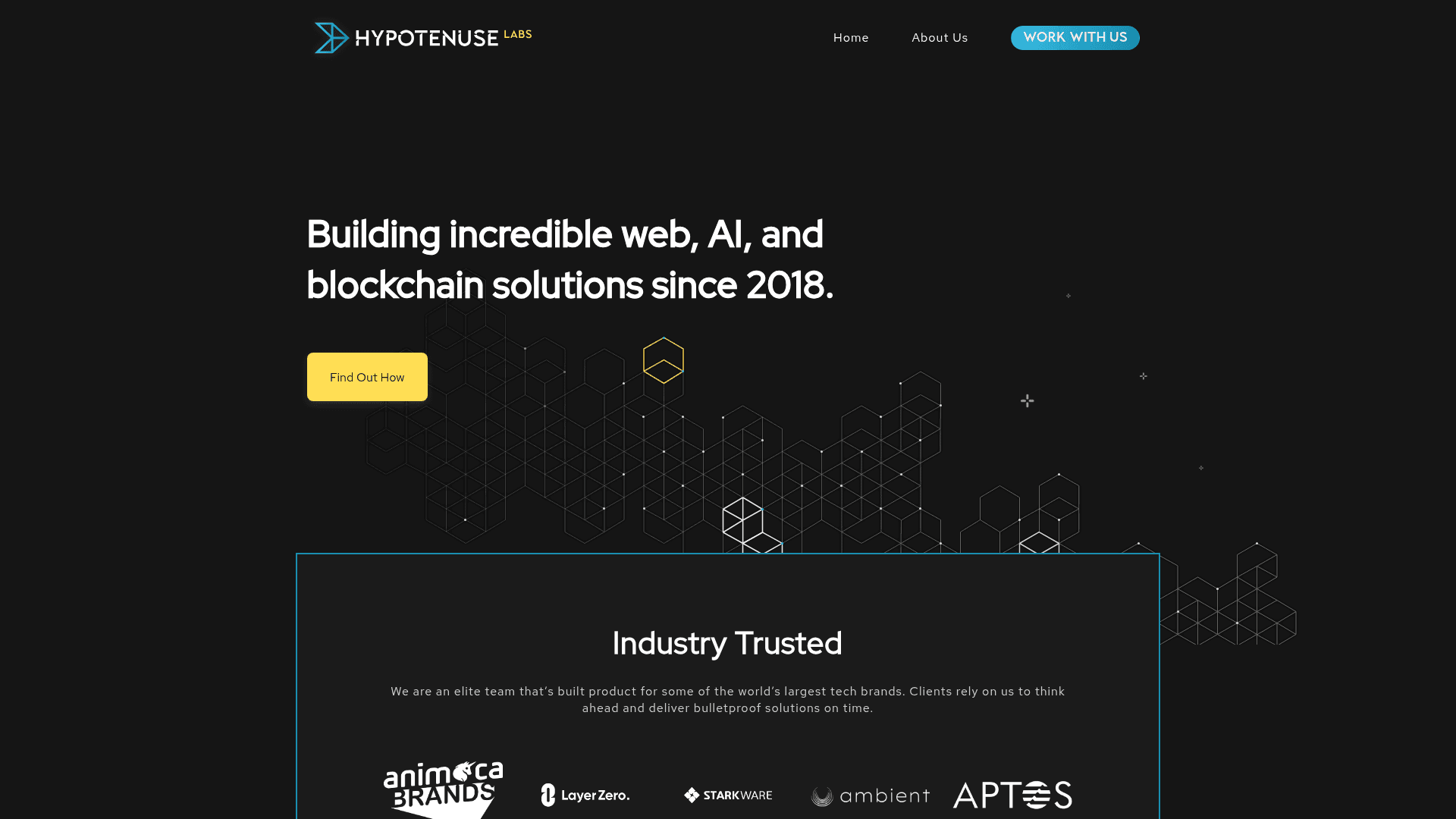 Hypotenuse Labs website screenshot