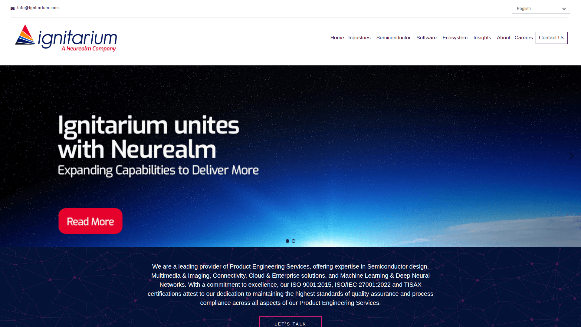 Ignitarium website screenshot