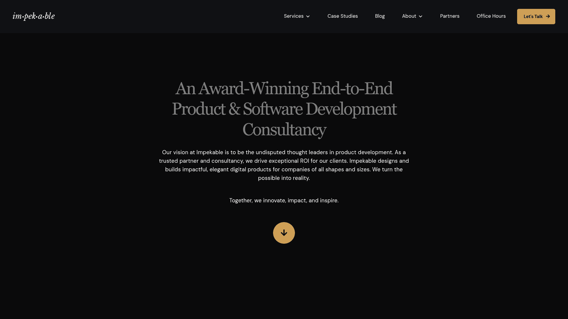 Impekable website screenshot