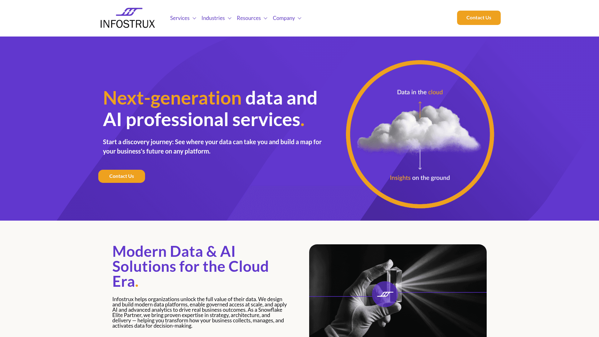 Infostrux website screenshot