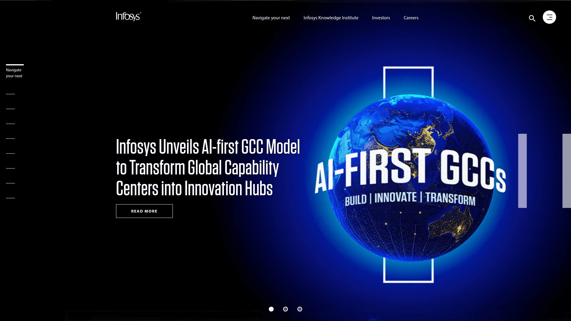 Infosys website screenshot