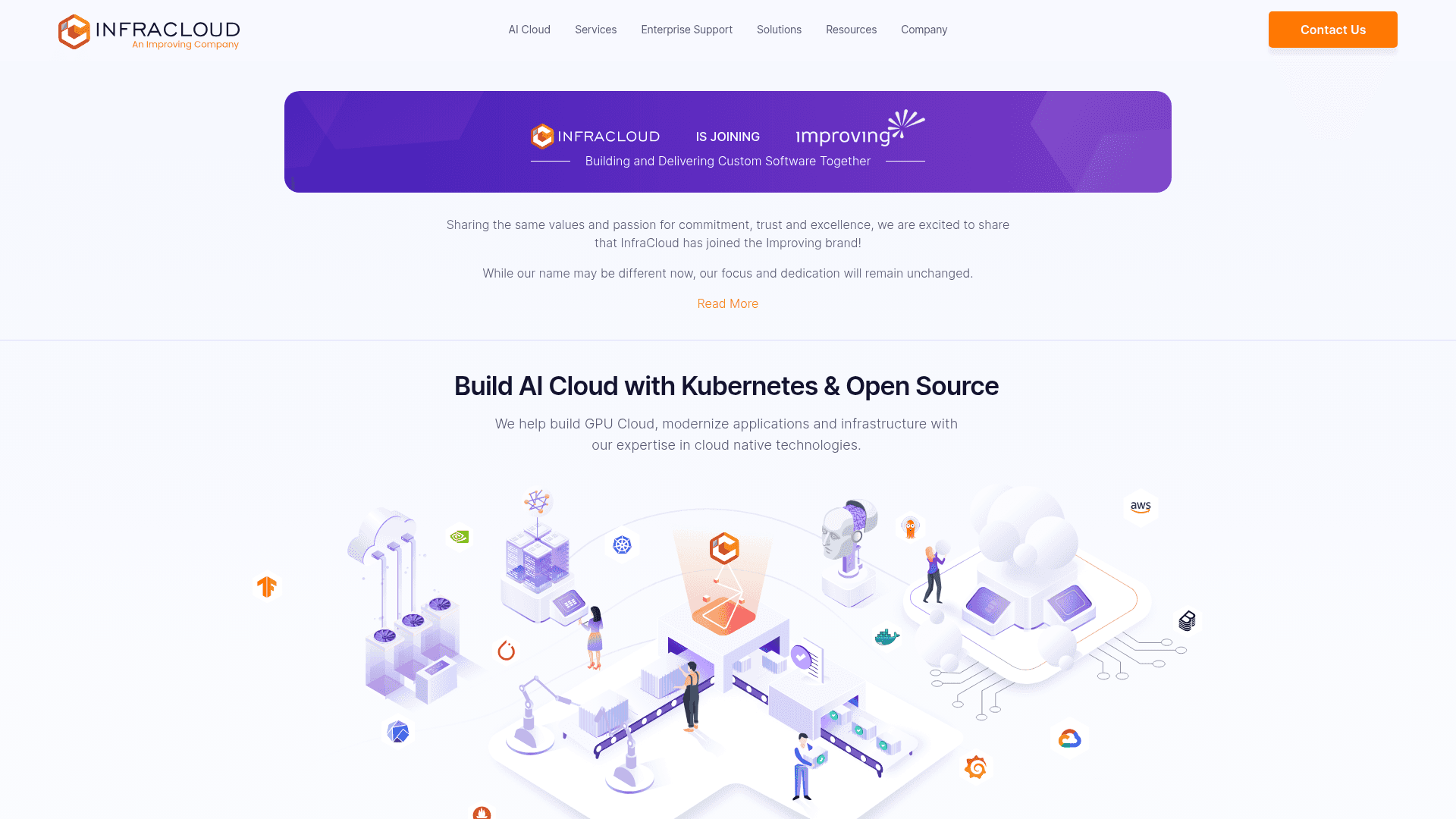 InfraCloud website screenshot