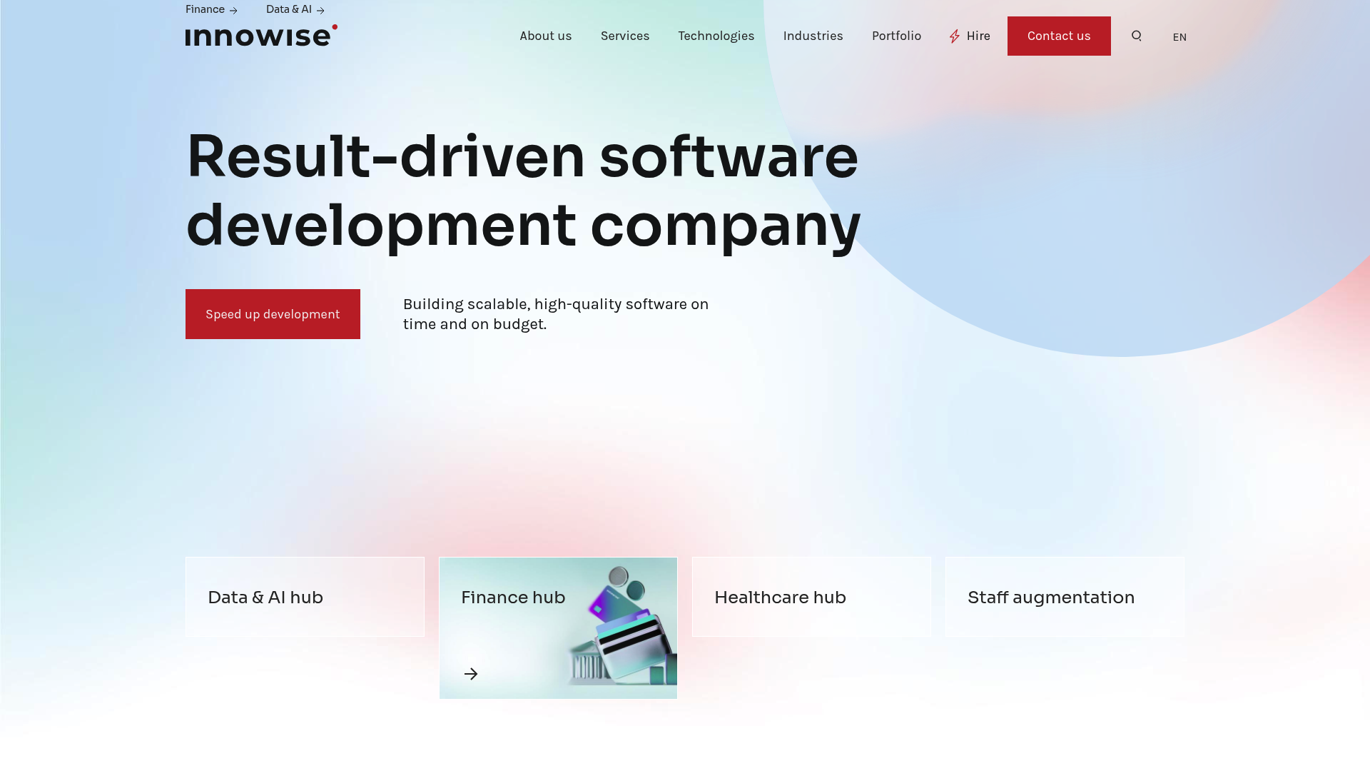 Innowise website screenshot