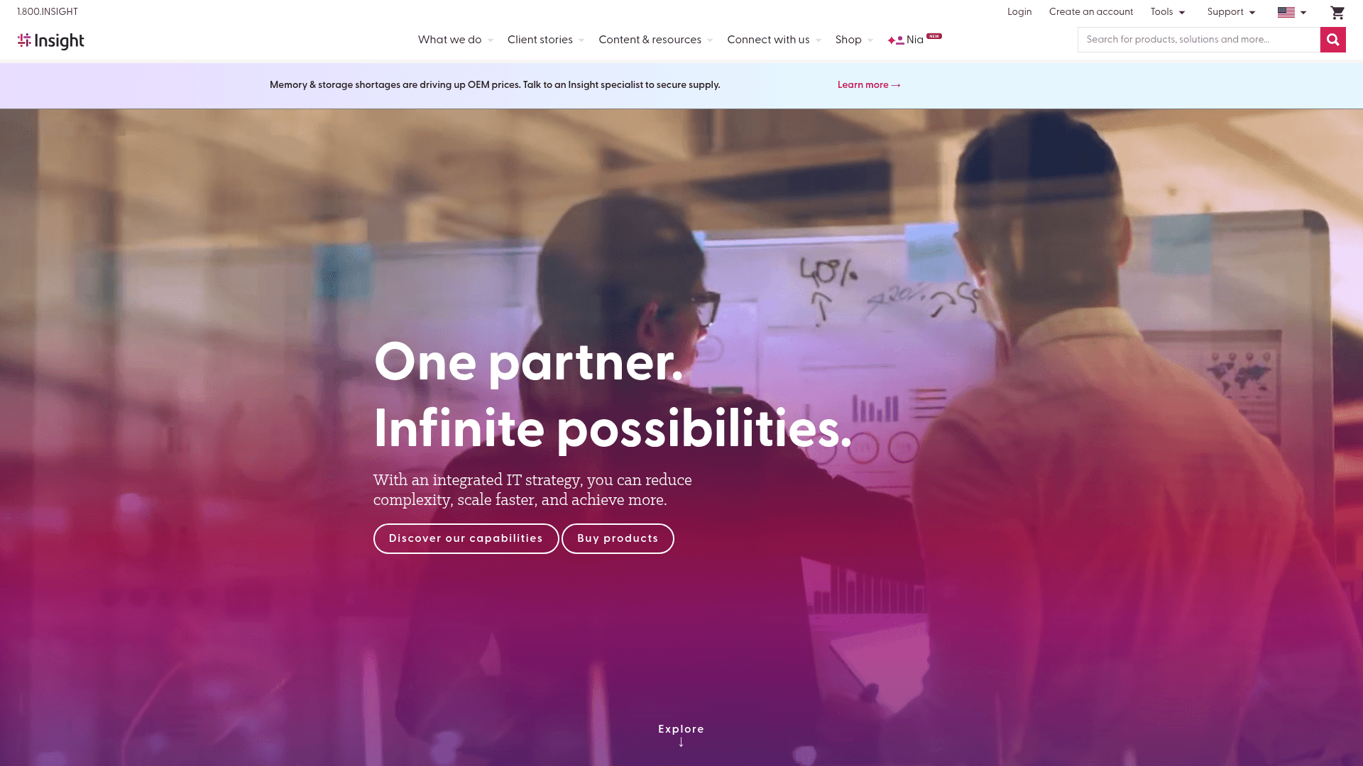 Insight website screenshot