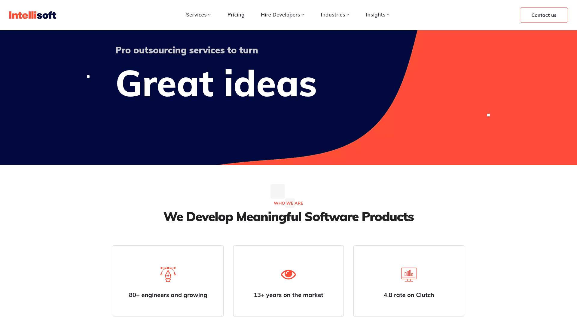 Intellisoft website screenshot