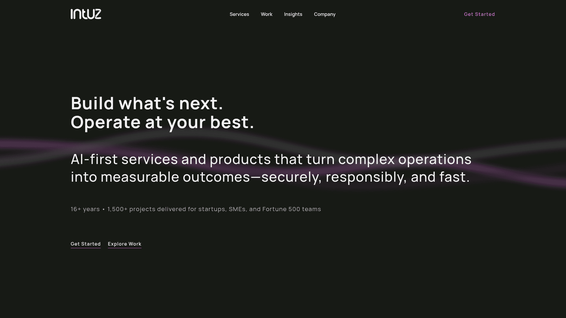 Intuz website screenshot